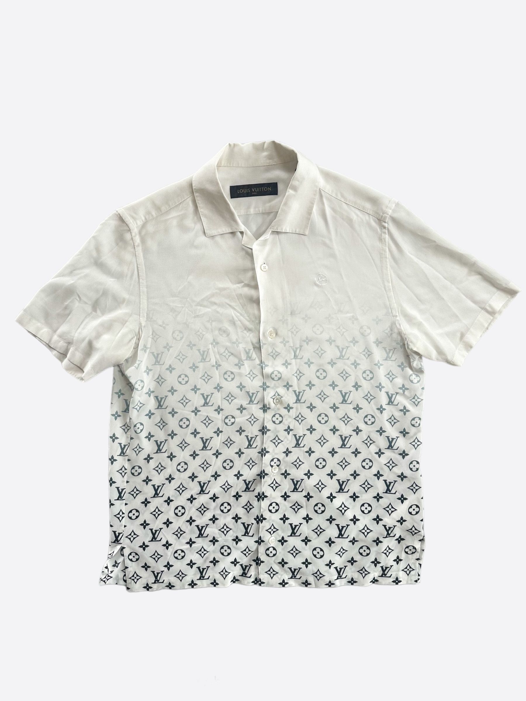 image of Fragment Design x Louis Vuitton Fragment White & Black Button Up Shirt, Men's (Size Small)