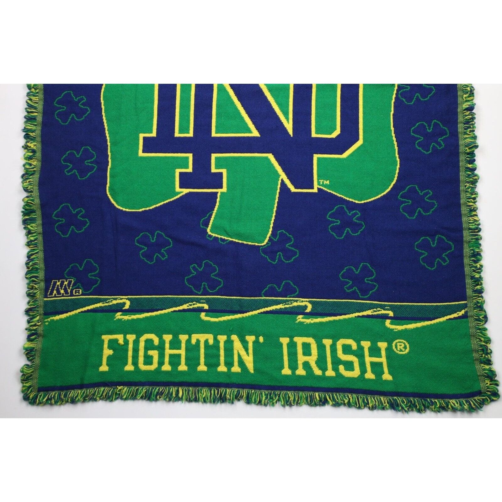 Vintage Vintage 90s All Over Print University of Notre Dame Blanket Size ONE SIZE - 4 Thumbnail