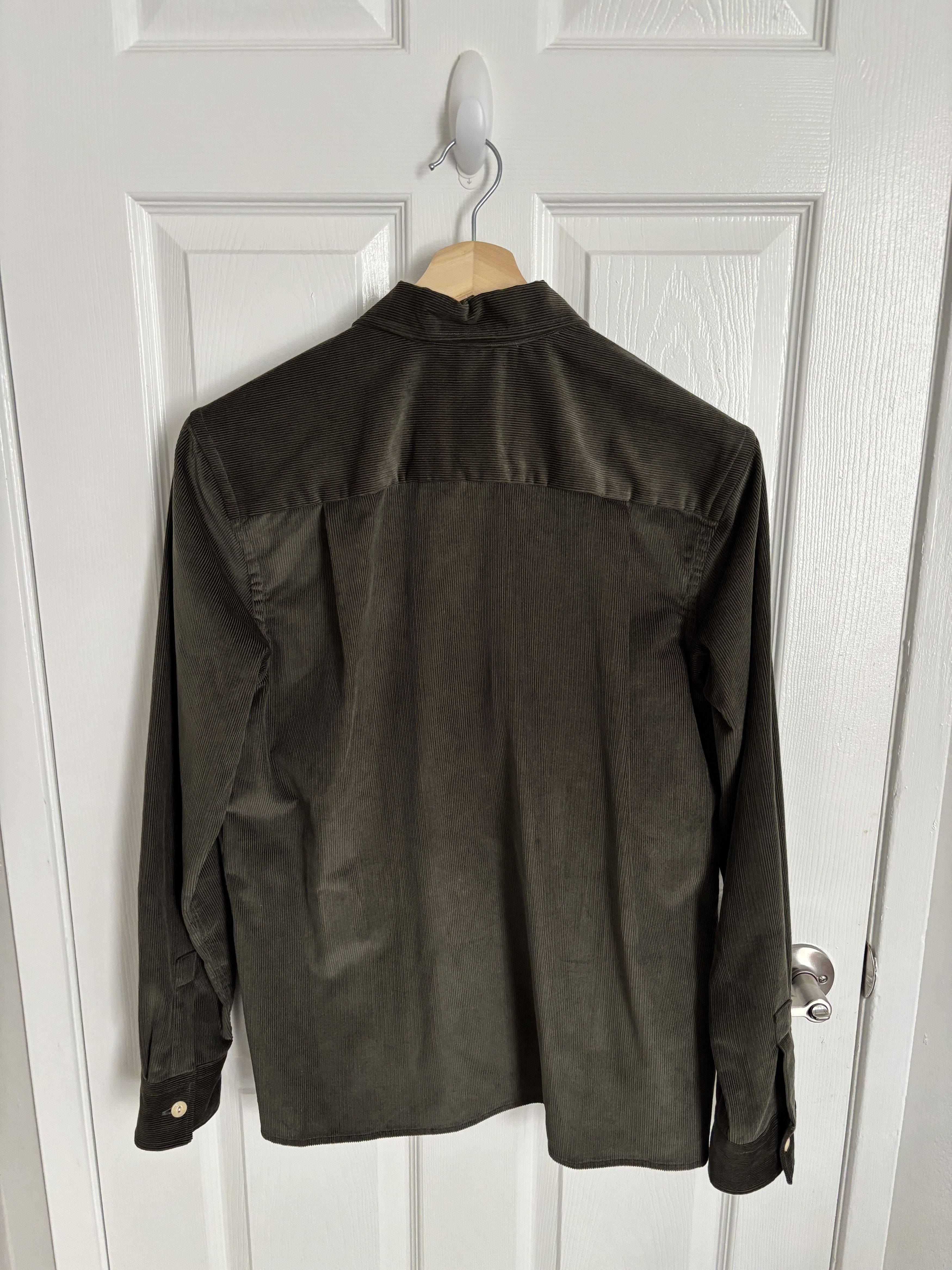 Drake's Drakes Khaki Corduroy Camp Collar Long Sleeve Shirt - Medium Size US M / EU 48-50 / 2 - 3 Thumbnail