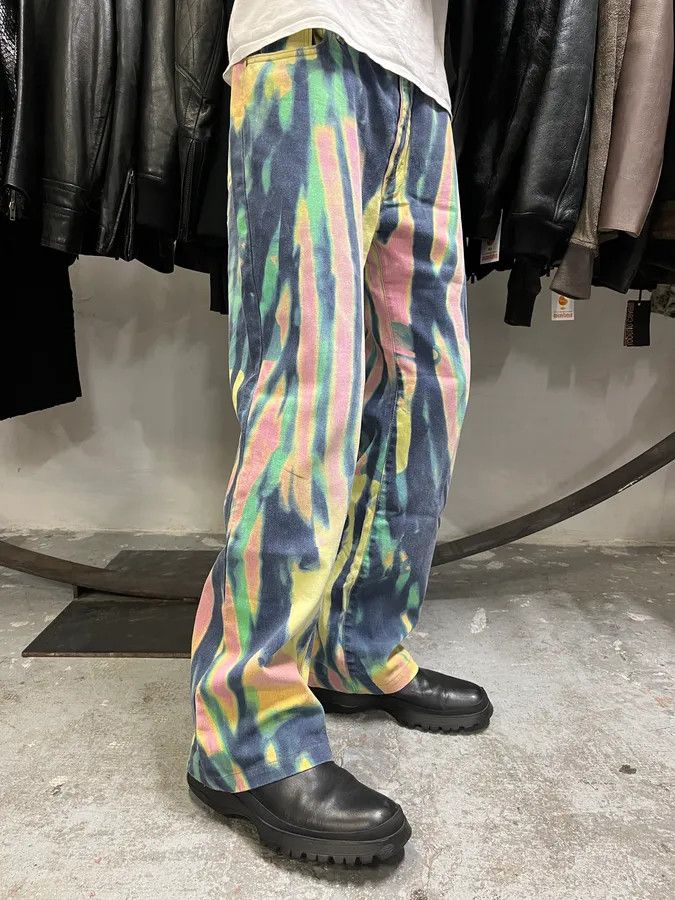 Just Cavalli × Vintage SS2002 Cavalli Hallucination Psycho Pants Size 27" / US 4 / IT 40 - 3 Thumbnail