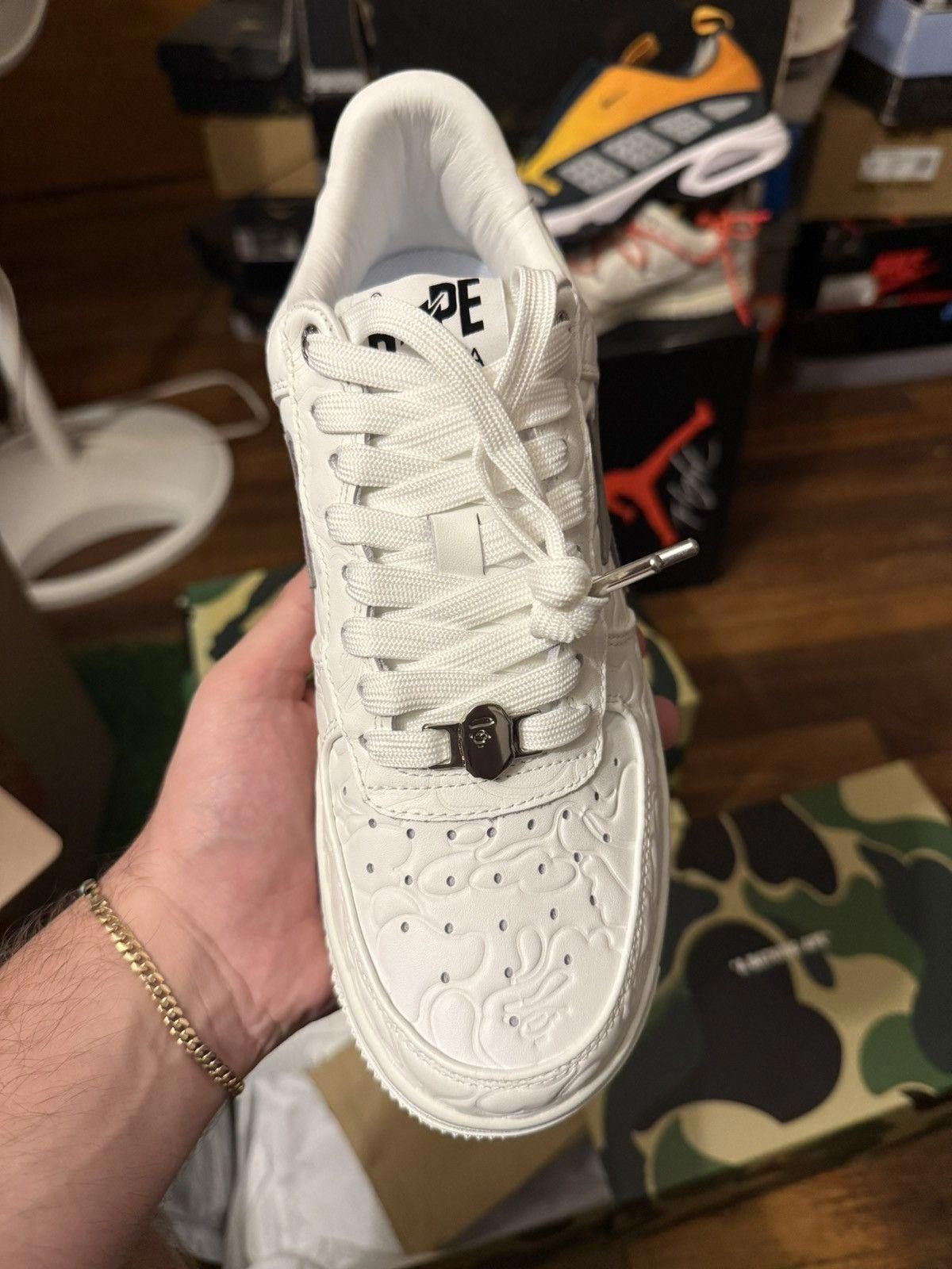 Bape White Bapestas size 8 Size US 12 / EU 45 - 5 Thumbnail