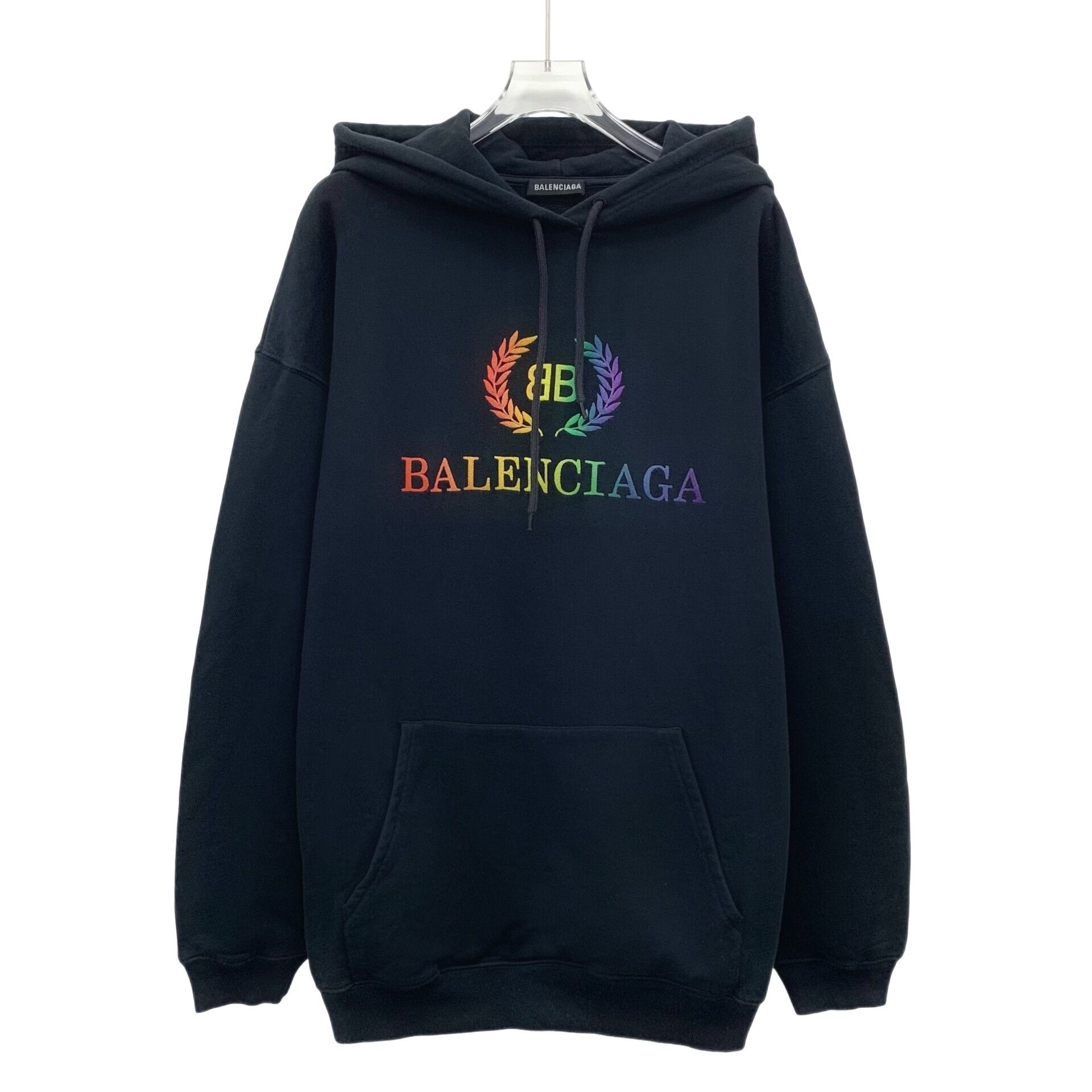 Balenciaga Balenciaga Rainbow Logo Hoodie Size L Size US L / EU 52-54 / 3 - 1 Thumbnail