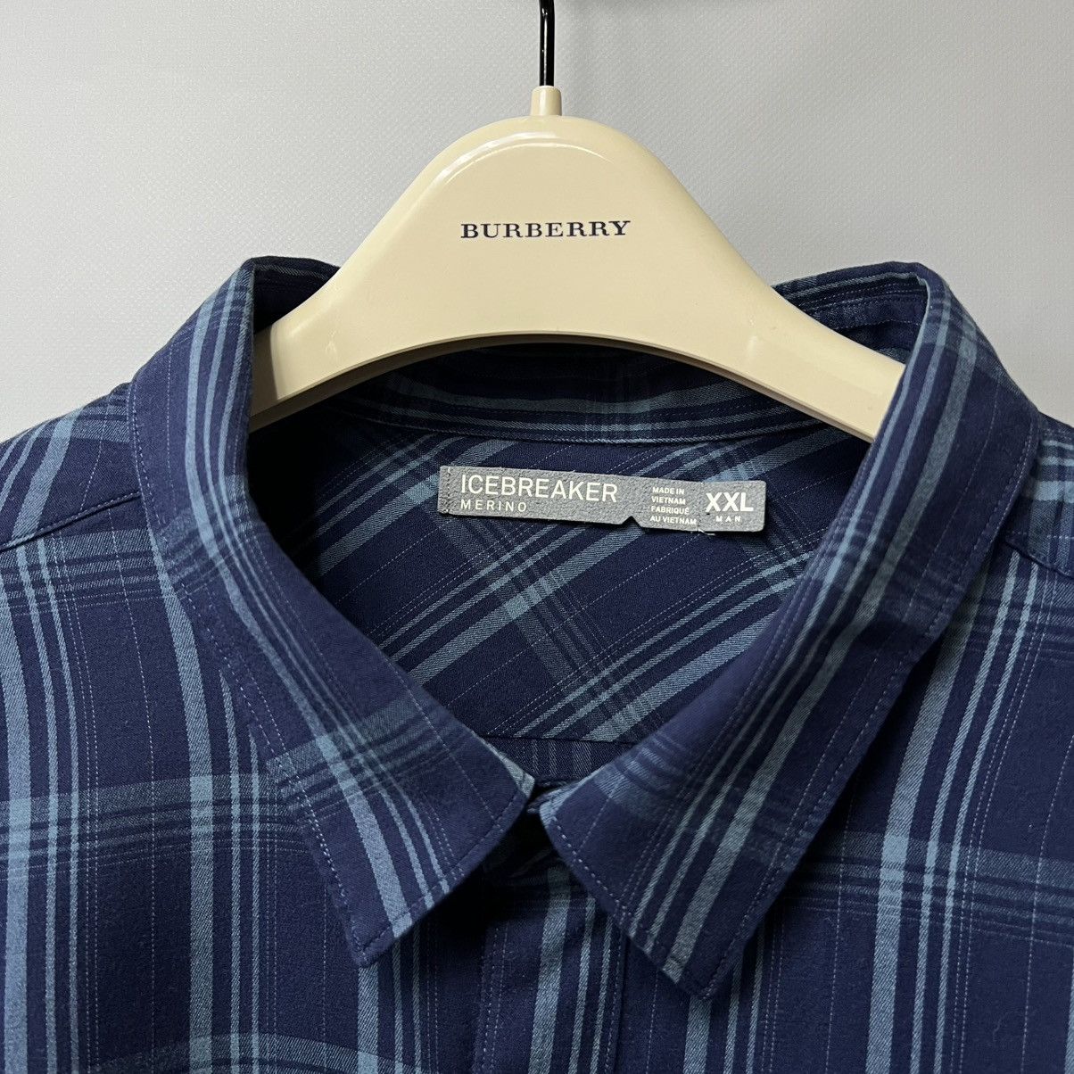 Icebreaker Icebreaker Merino Plaid Button Down Wool Blend Shirt Blue Size US XXL / EU 58 / 5 - 7 Thumbnail
