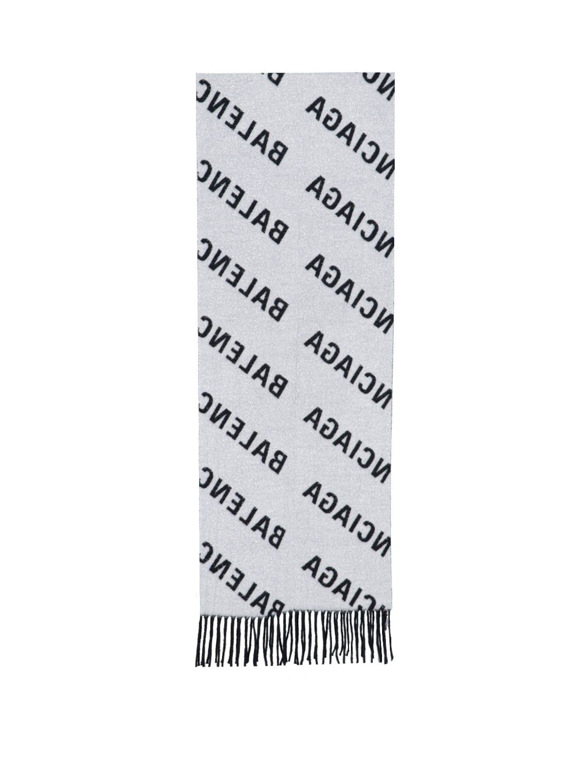 Balenciaga o1mt1gz1024 Size: OS / All Over Blanket Scarf in Black/White Size ONE SIZE - 2 Thumbnail