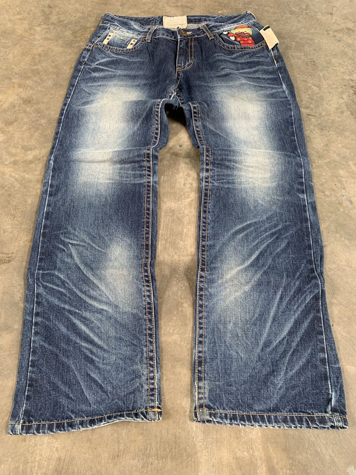 Japanese Brand Lolita circus embroidery whiskered jeans Size 34" / US 12 / IT 48 - 1 Thumbnail