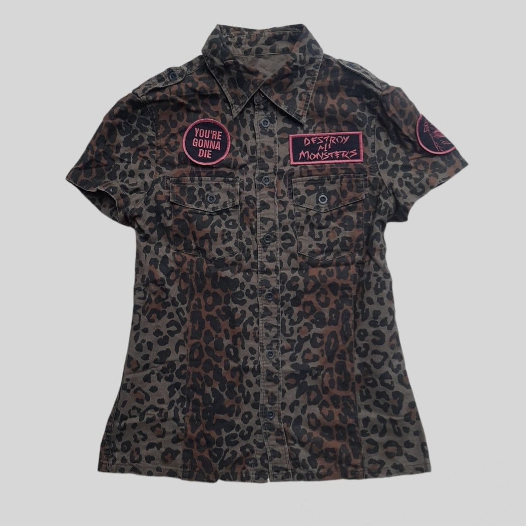 Pre-owned Hysteric Glamour X If Six Was Nine Hysteric Glamour X Destroy All Monsters Cheetah Camo Shirt