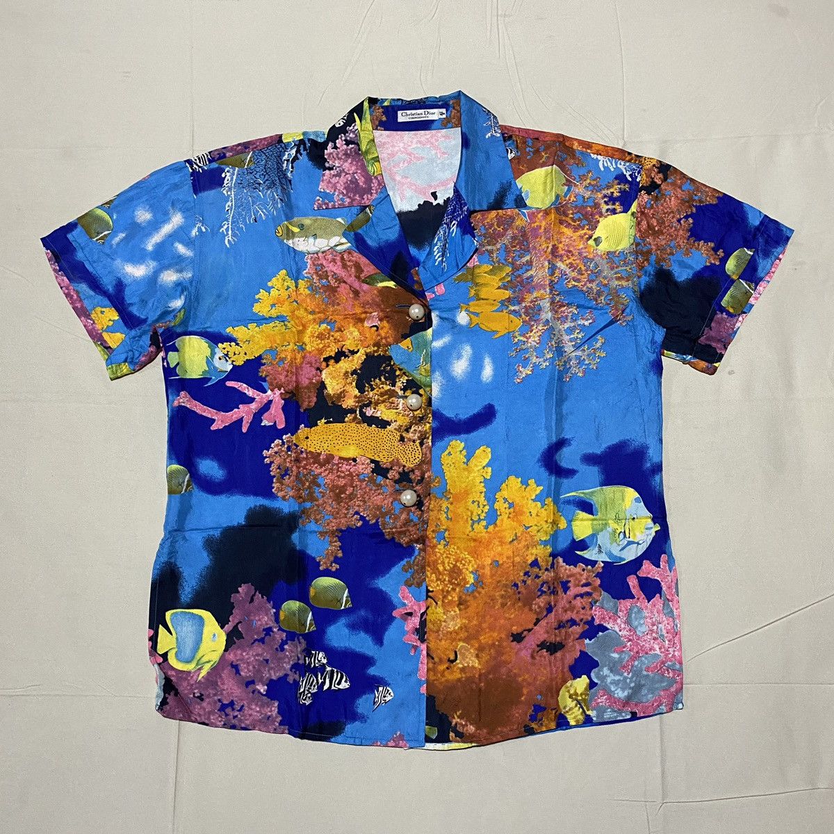 Christian Dior Monsieur Vintage Christian Dior Multicolour Silk Blouse Size L / US 10 / IT 46 - 1 Thumbnail