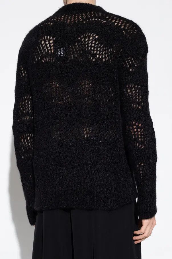 Saint Laurent Paris o1s1wg111124 Ladder-Knit Sweater in Mohair in Black Size US XXL / EU 58 / 5 - 4 Thumbnail