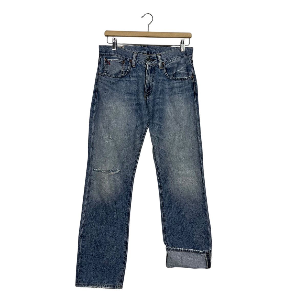 Polo Ralph Lauren Vintage Polo Ralph Lauren Distressed Denim Jeans Size 31" - 11 Thumbnail