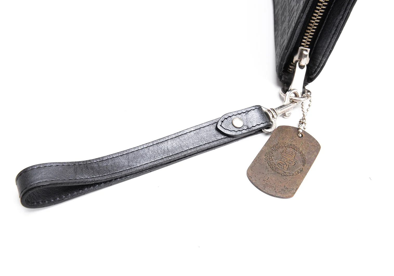 Jean Paul Gaultier Scratch Logo Embossed Clutch Bag in Black Size ONE SIZE - 5 Thumbnail