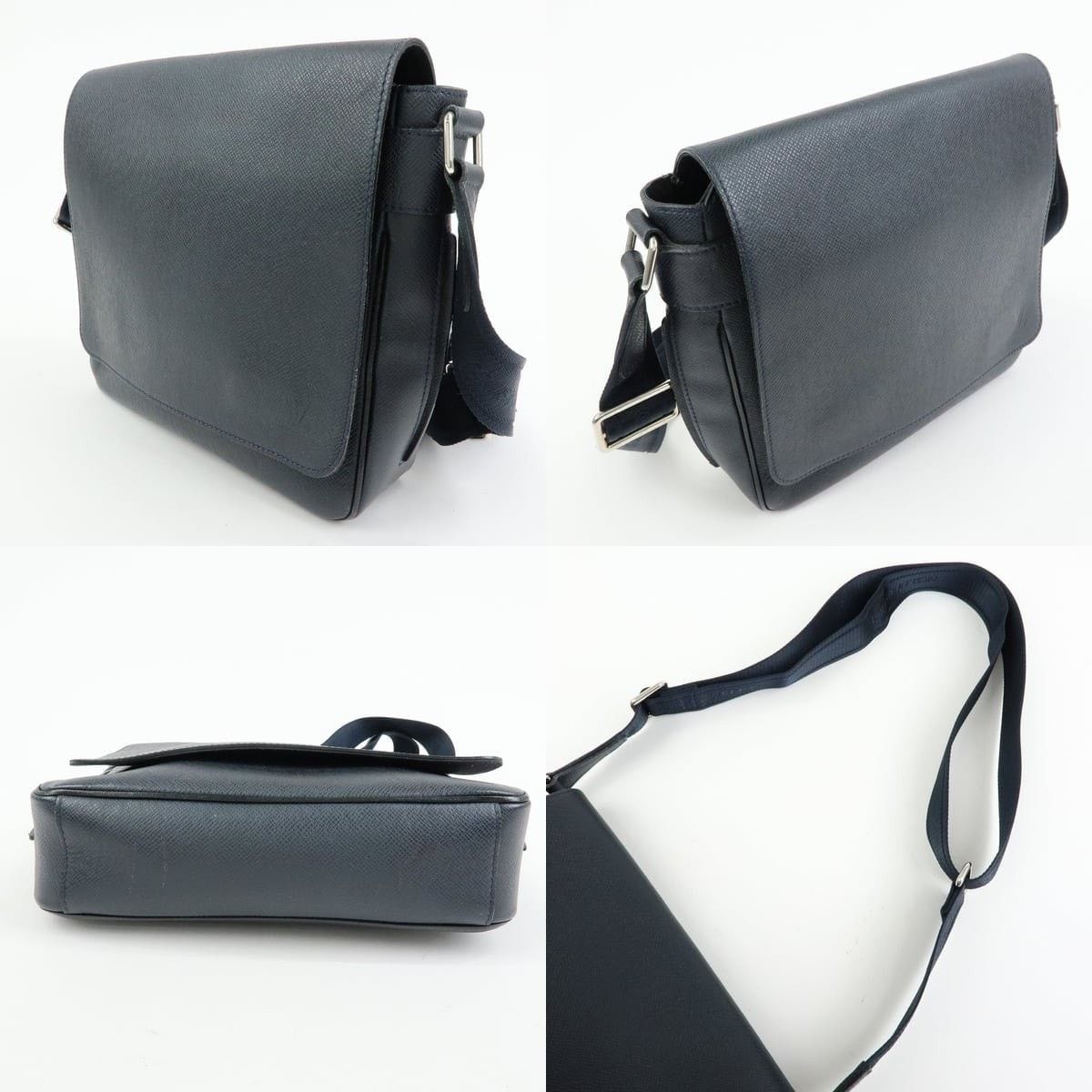Louis Vuitton Louis Vuitton Taiga Leather Crossbody Bag Navy Size ONE SIZE - 3 Thumbnail