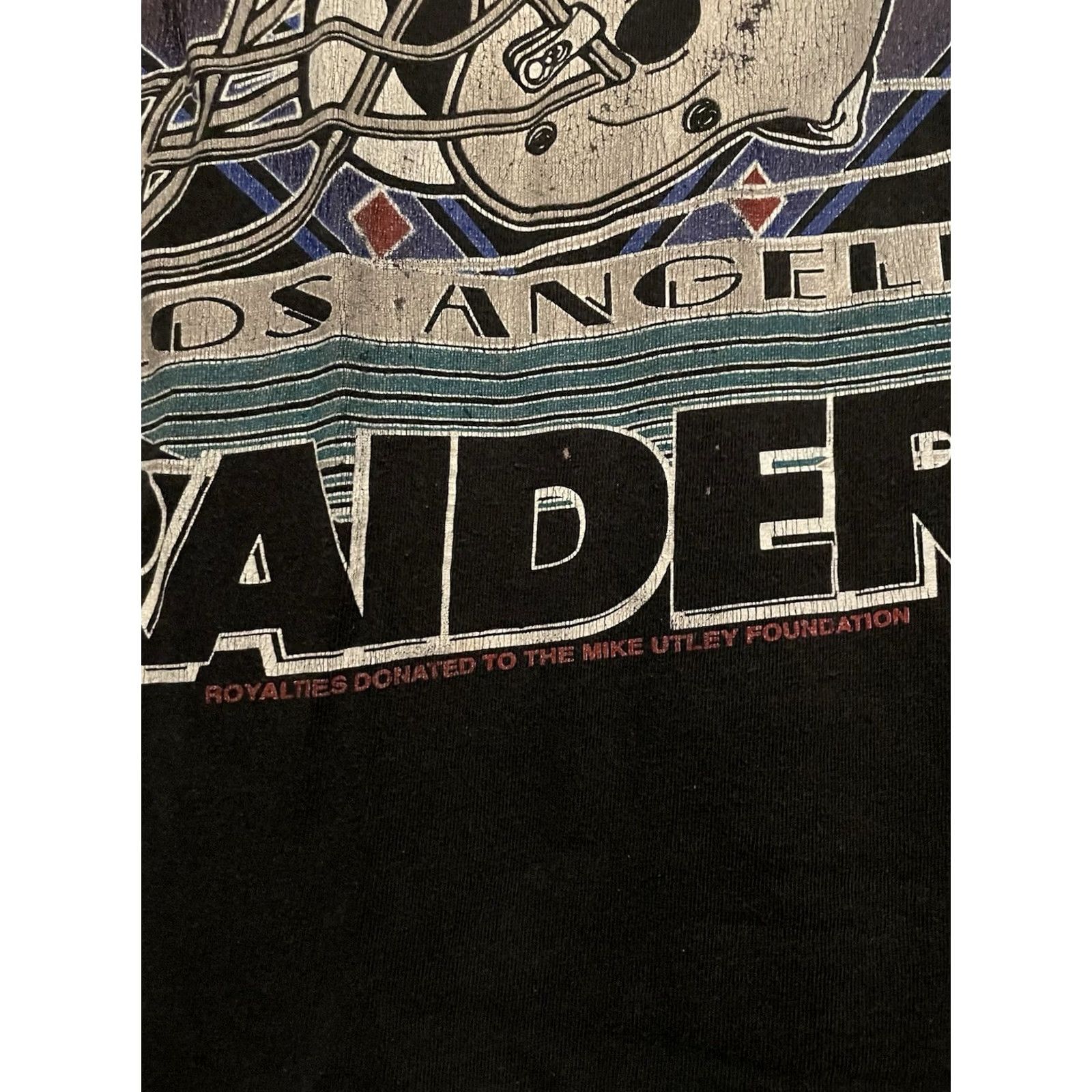 Vintage VINTAGE Los Angeles Raiders Shirt XL Men 90s Black Cotton Crew Neck Short Sleeve Thumbs Up Graphic Print Football Season 90s Sports Vintage C367 Size US XL / EU 56 / 4 - 3 Thumbnail