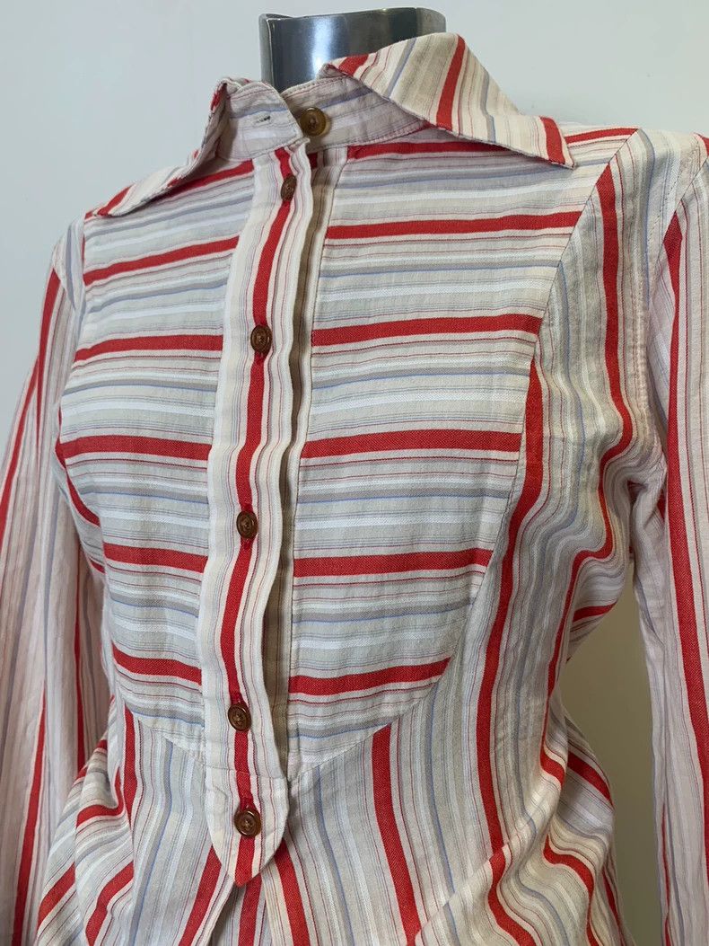 Vivienne Westwood Vivienne Westwood size2 Red striped shirt Size M / US 6-8 / IT 42-44 - 2 Thumbnail
