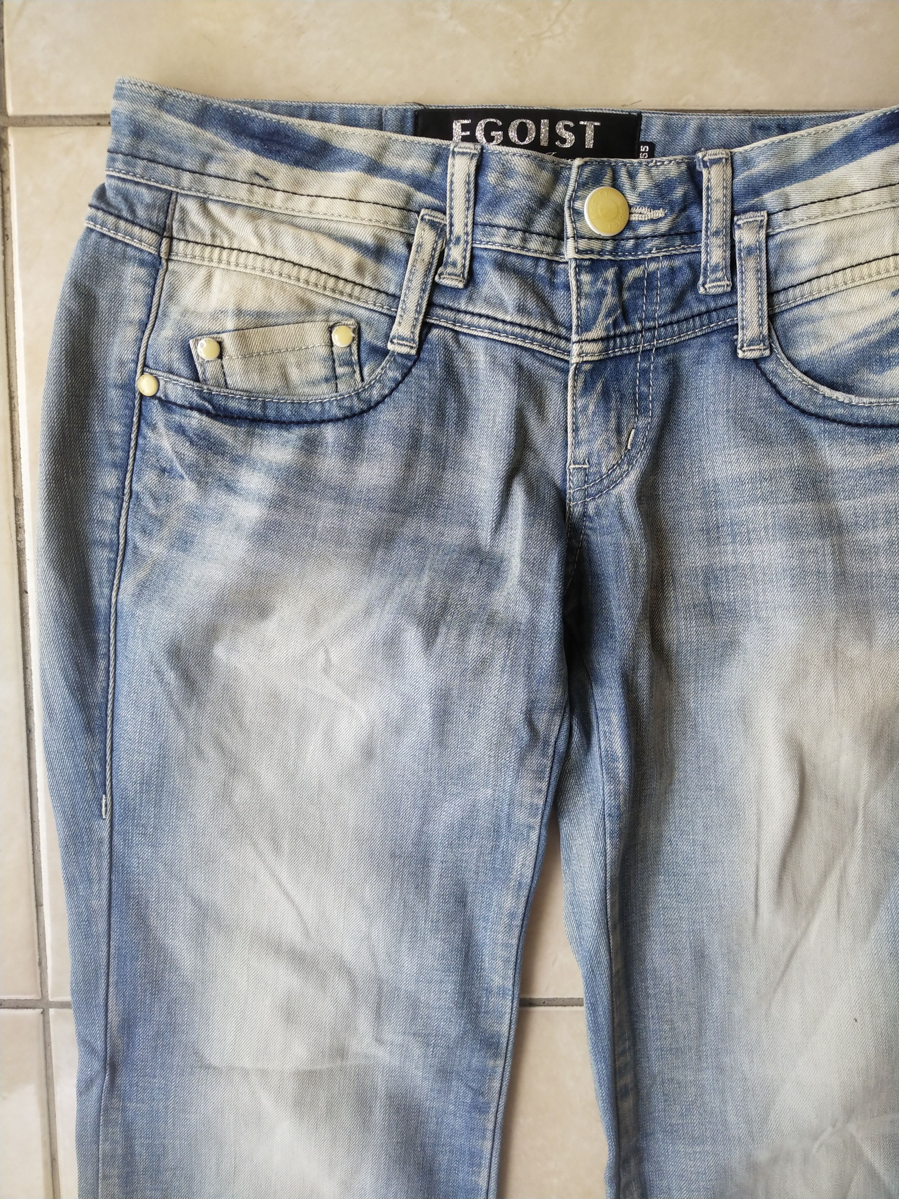 Hysteric Glamour EGOIST Luxury Jeans Rhinestone Embroidered Back Pocket Denim Size 29" - 6 Thumbnail
