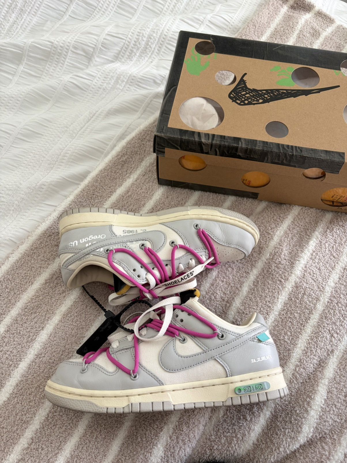 Nike × Off-White Off-White Nike Dunk Low Lot 30 Men’s 6.5 Size US 6.5 / EU 39-40 - 1 Thumbnail