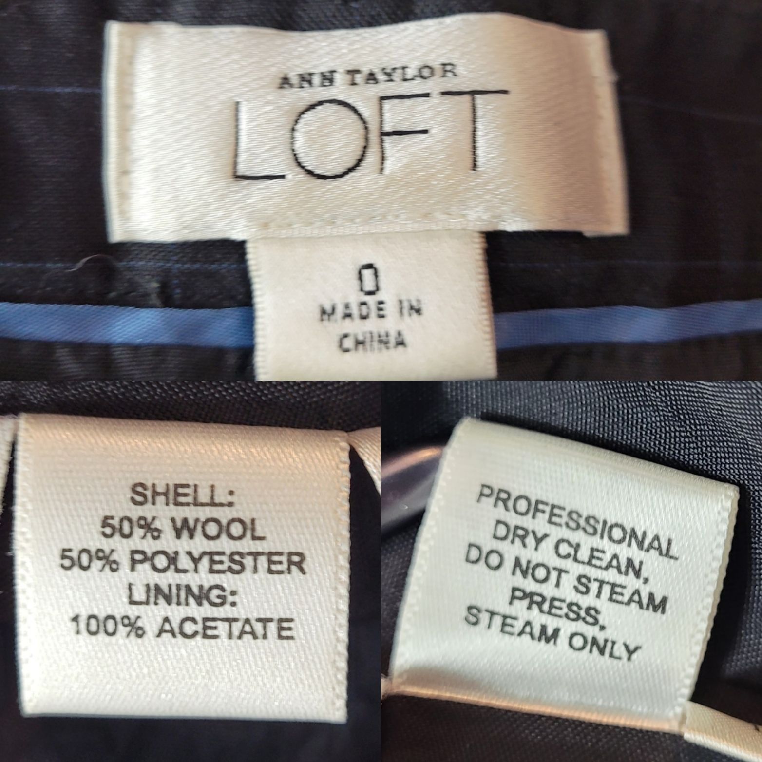 Vintage Loft Pleated Midi Skirt 0 Black Blue Plaid Wool Knee Size 25" / US 0 / IT 36 - 3 Thumbnail