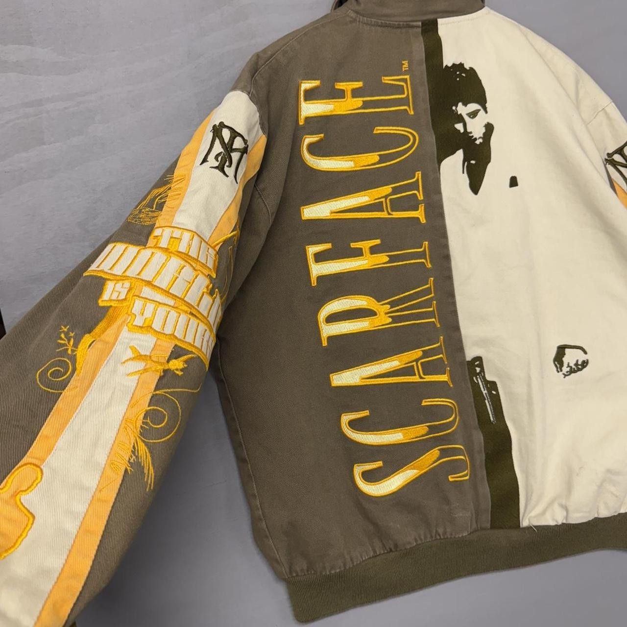 Jeff Hamilton RARE Vintage JH Design Scarface Nascar Bomber Jacket Large Size US L / EU 52-54 / 3 - 7 Thumbnail