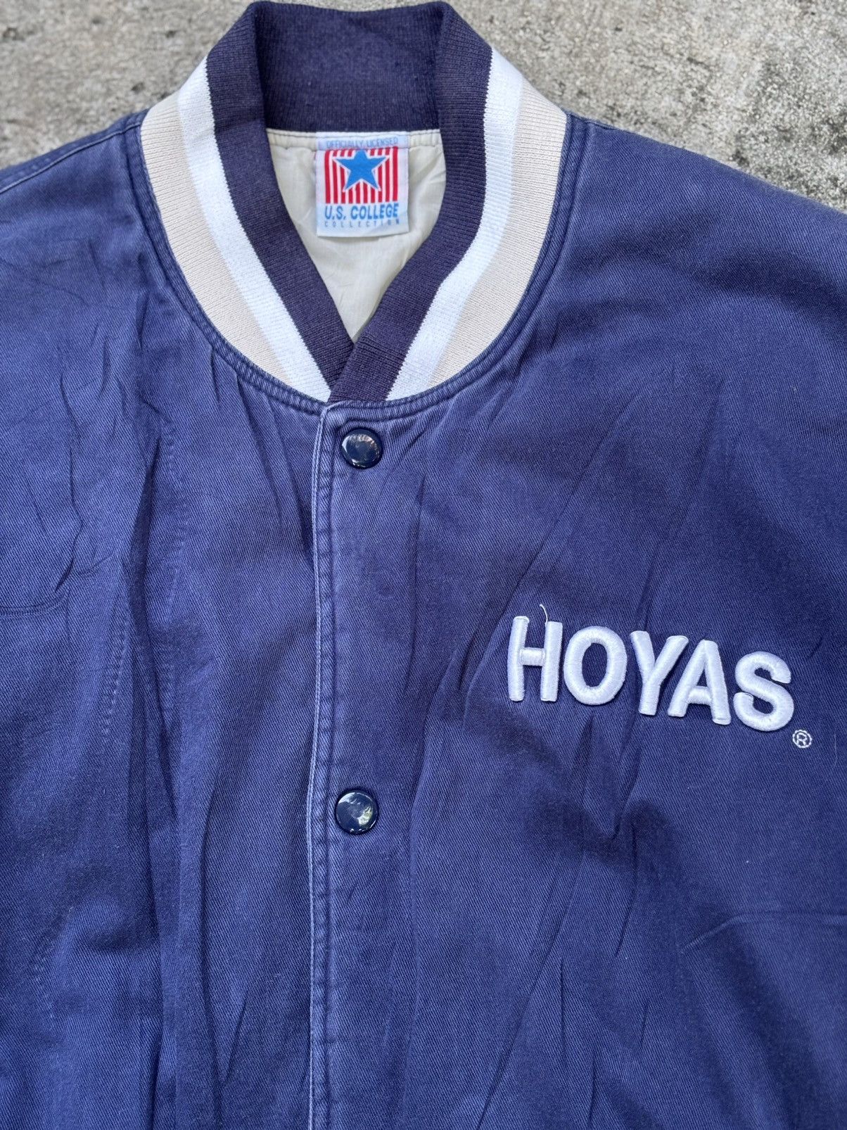 Vintage VINTAGE HOYAS COLLEGIATE VARSITY JACKET Size US XL / EU 56 / 4 - 3 Thumbnail