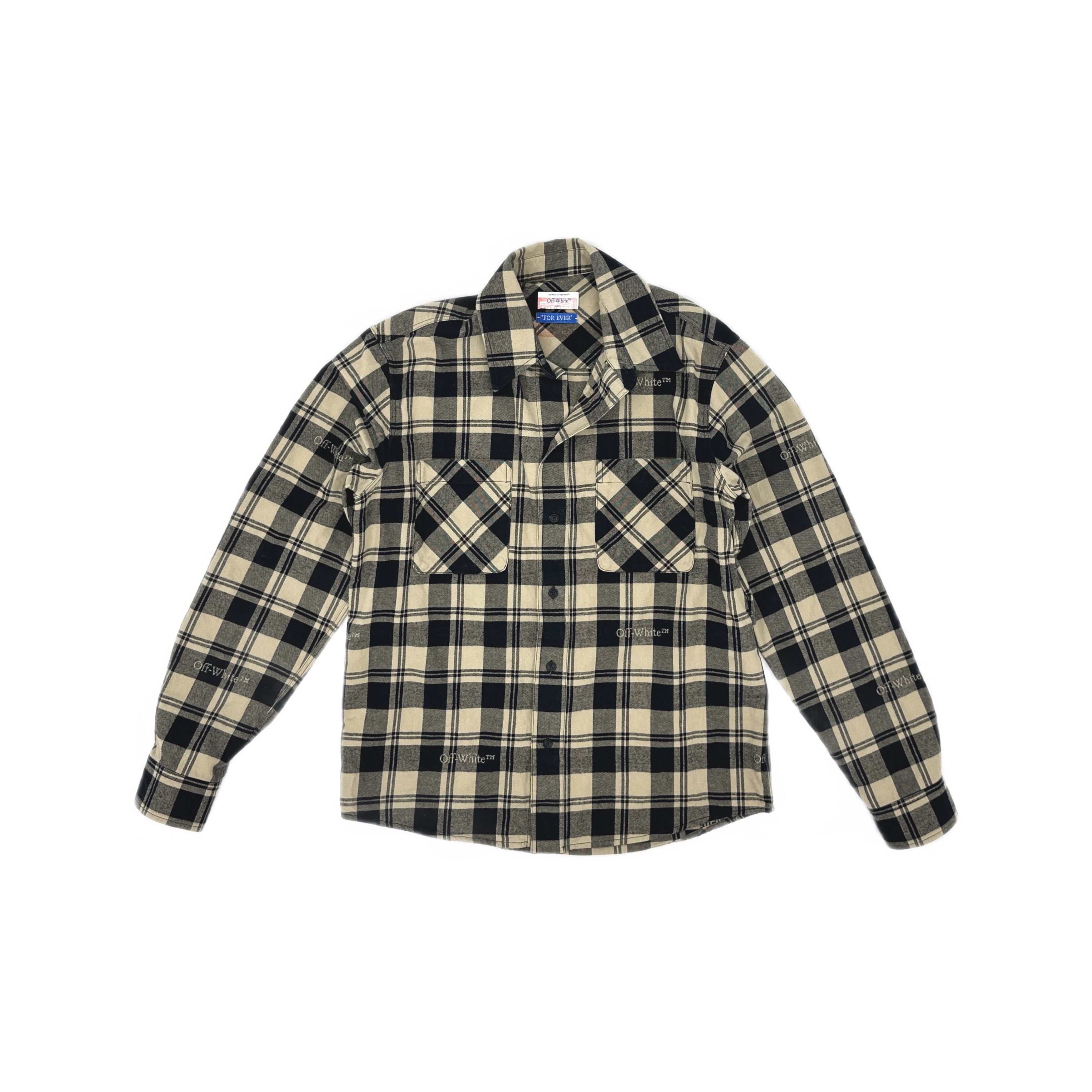 Off-White Off-White Plaid Logo Flannel Shirt Size S Size US S / EU 44-46 / 1 - 1 Thumbnail