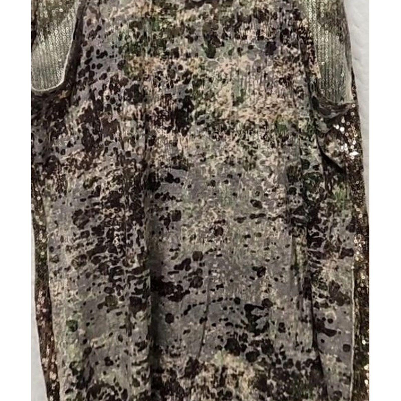 Vintage Women sequin sleeveless tank top Gold Party Metal Designer Abstract Scoop Neck S Size S / US 4 / IT 40 - 4 Thumbnail