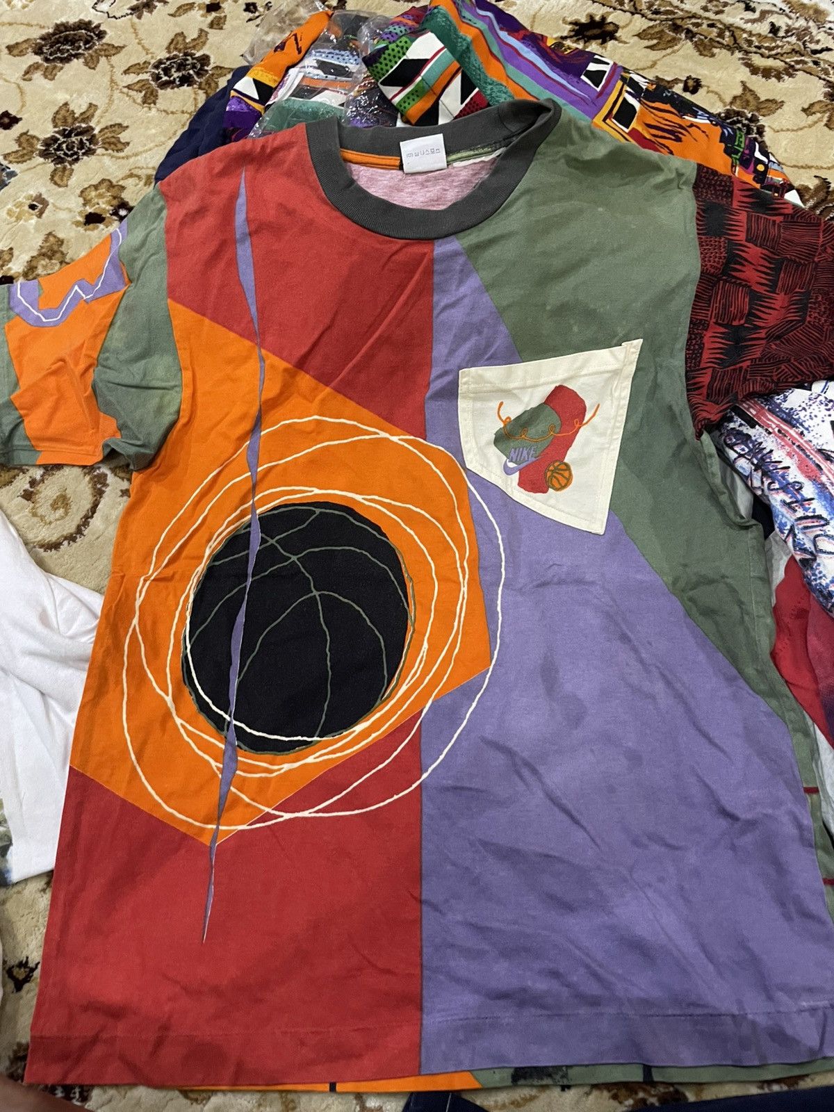 Nike × Vintage Vintage 90s Nike Micheal Jordan Overprint Shirt Size US M / EU 48-50 / 2 - 2 Thumbnail