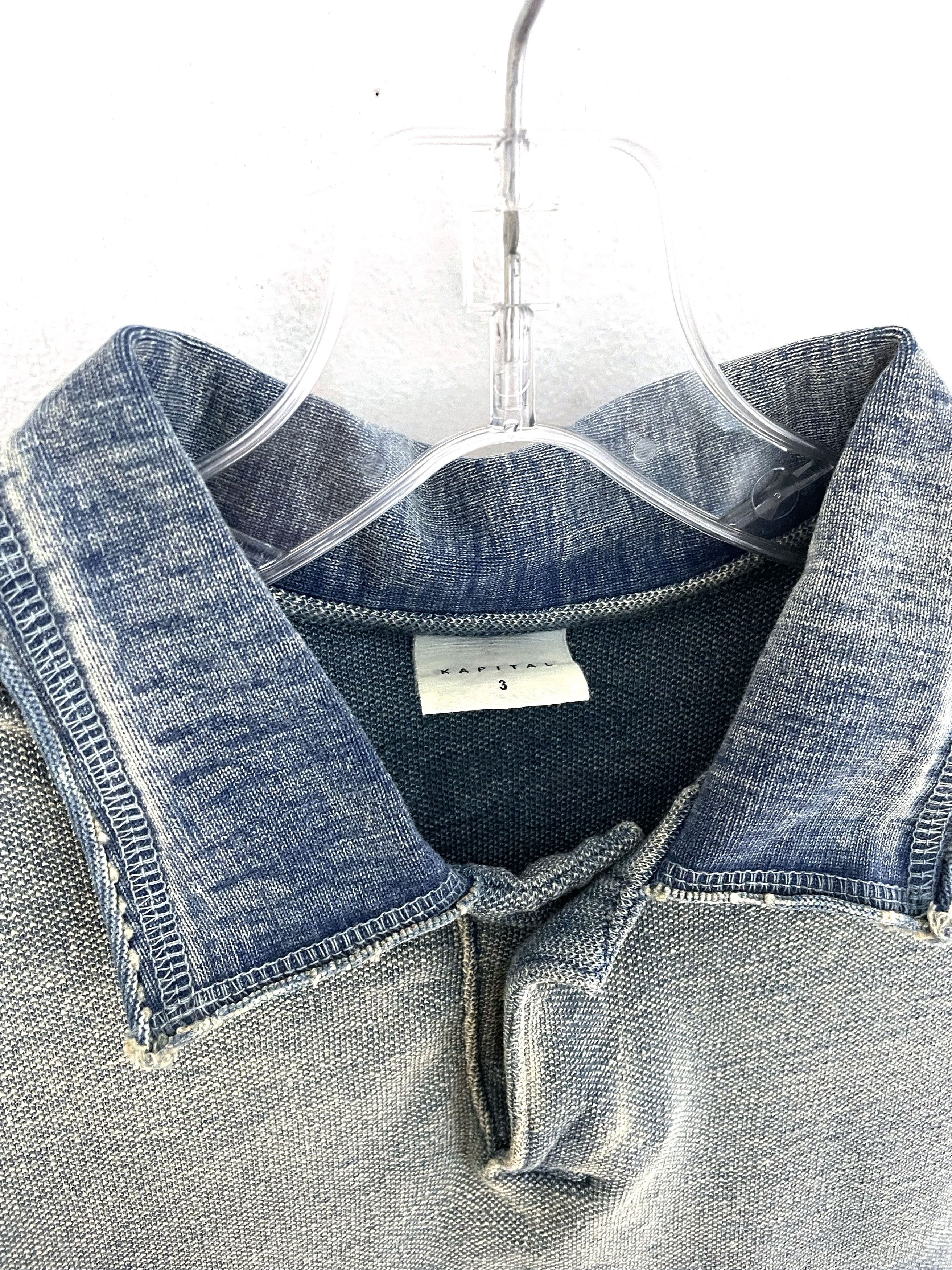 Kapital Kountry 1959 Denim Polo Size US L / EU 52-54 / 3 - 3 Thumbnail