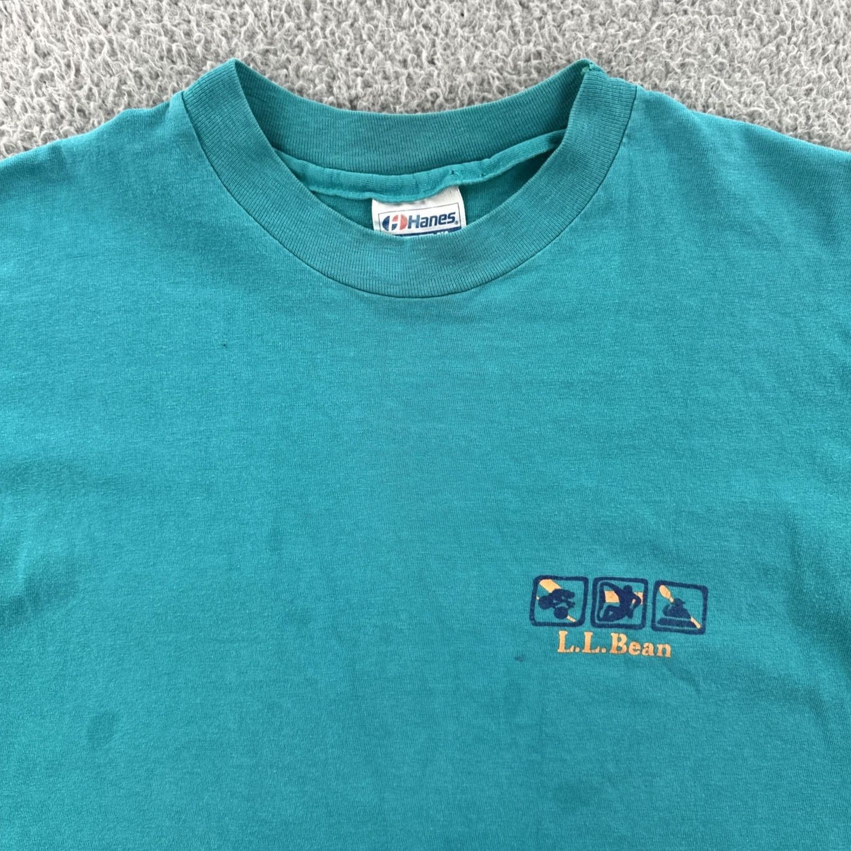 Hanes VINTAGE Hanes Beefy-T Shirt Mens L Green 90s Crew Neck Short Sleeve Made In USA Size US L / EU 52-54 / 3 - 5 Thumbnail