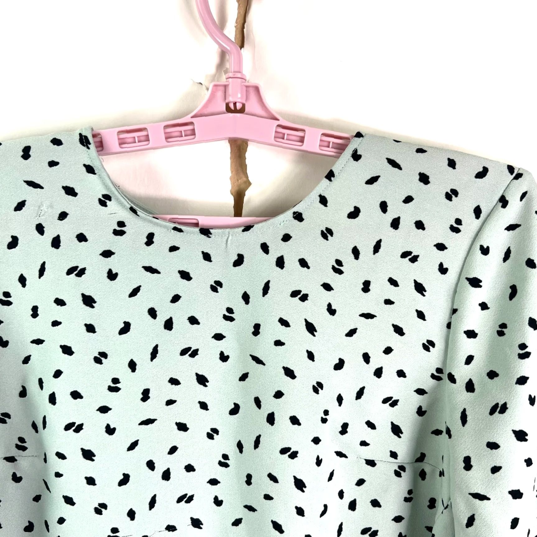 H&M H&M Polka Dot Blouse Pullover Size 8 Mint Green Womens Size M / US 6-8 / IT 42-44 - 3 Thumbnail