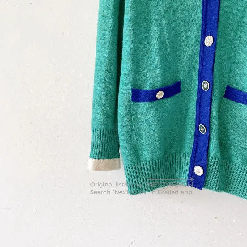 Chanel Chanel Green Cashmere Cardigan for Women . Size S / US 4 / IT 40 - 4 Thumbnail