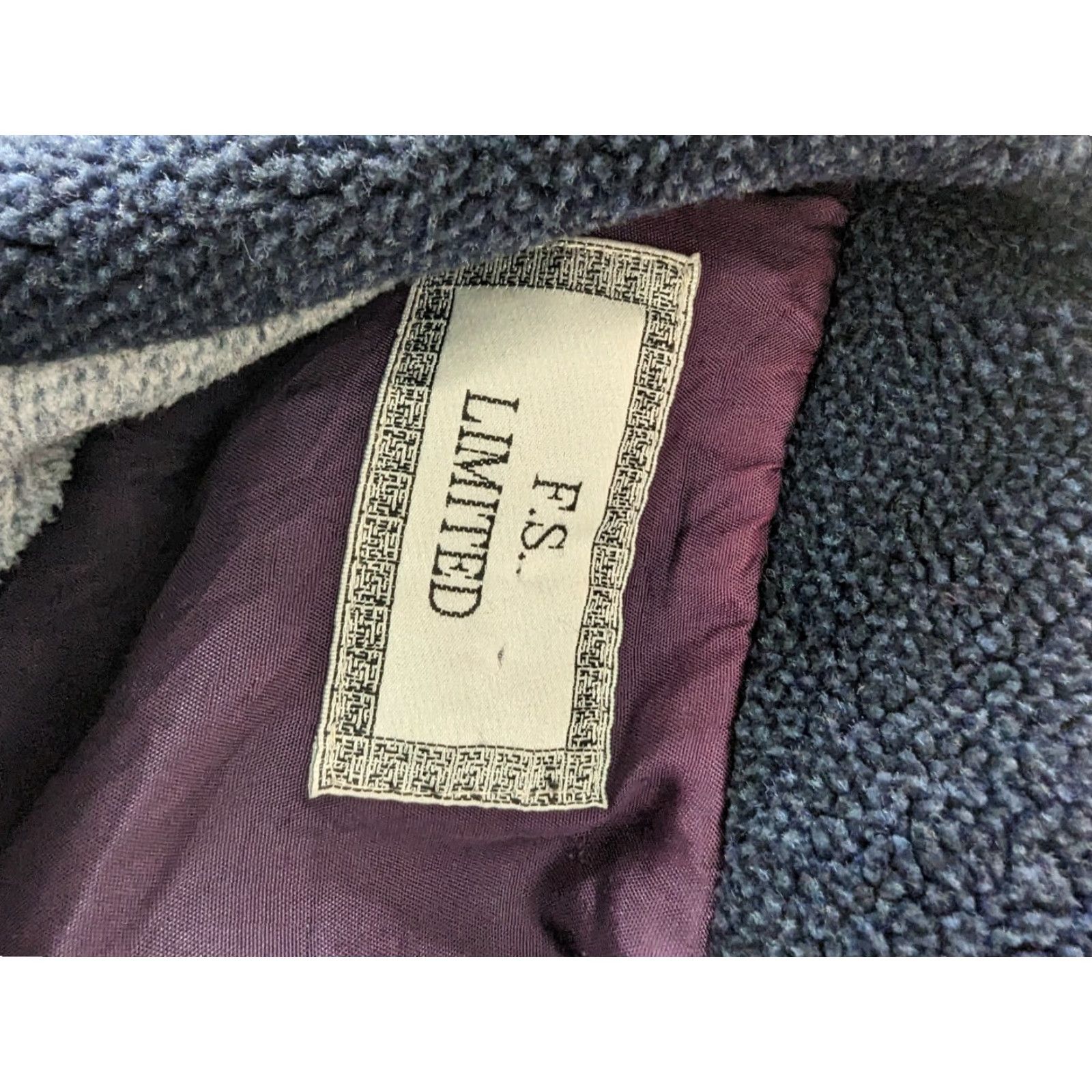 Vintage VINTAGE 90s Sherpa Barn Chore Coat Shirt Jacket Blue Patchwork Women's Medium Jacket Size M / US 6-8 / IT 42-44 - 4 Thumbnail