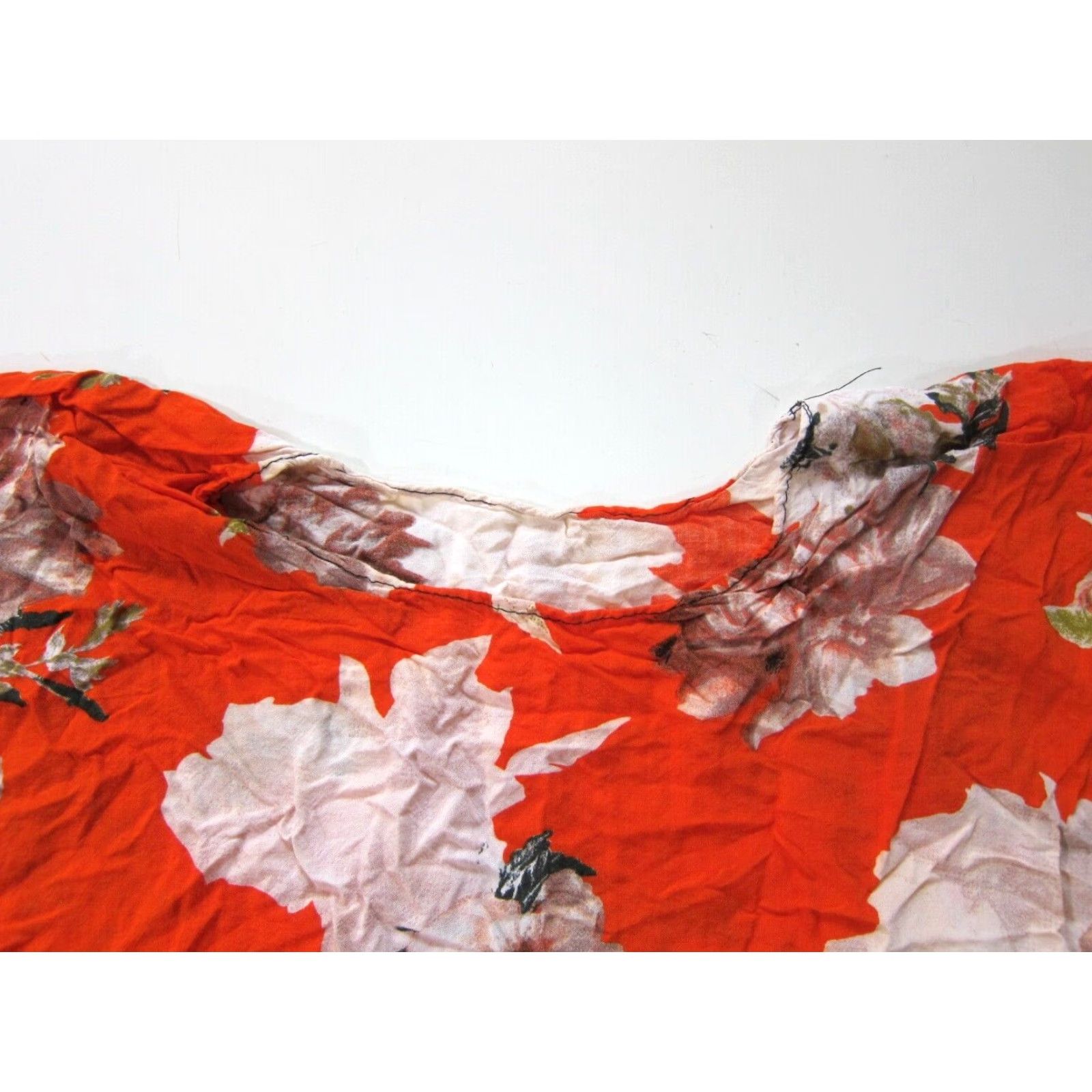 Vintage VINTAGE Kaftan Dress Women OS Maxi Floral Orange Green White Paisley Long Maxi Dress Size ONE SIZE - 4 Thumbnail