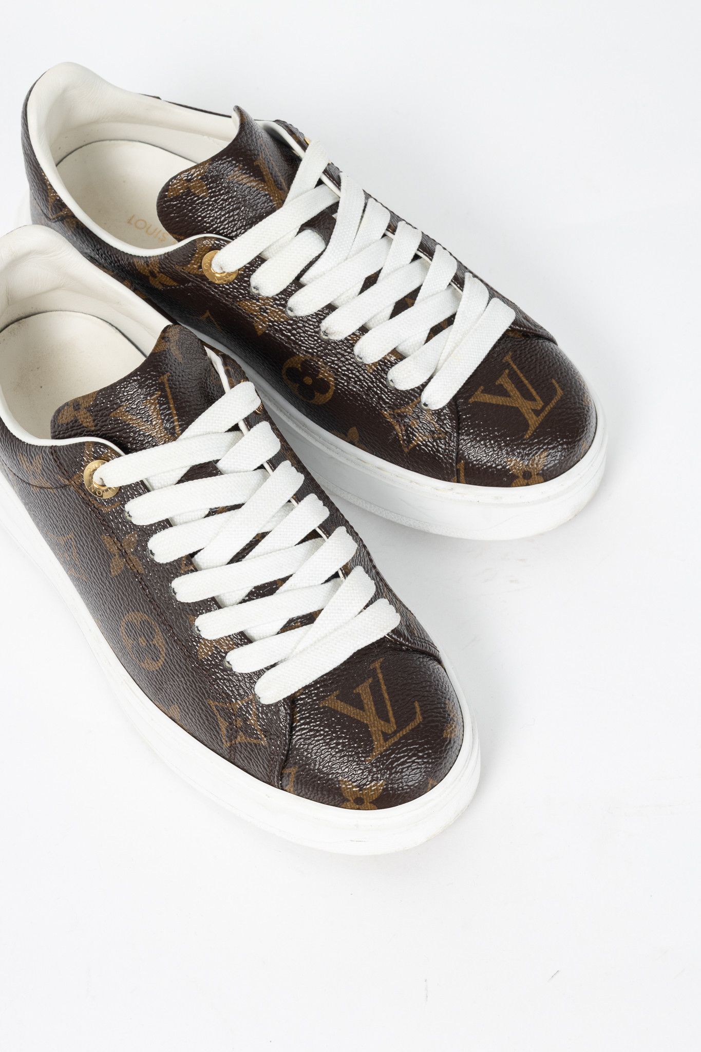 Louis Vuitton Louis Vuitton Time Out Monogram Canvas Platform Sneakers Size US 4 / IT 34 - 6 Thumbnail