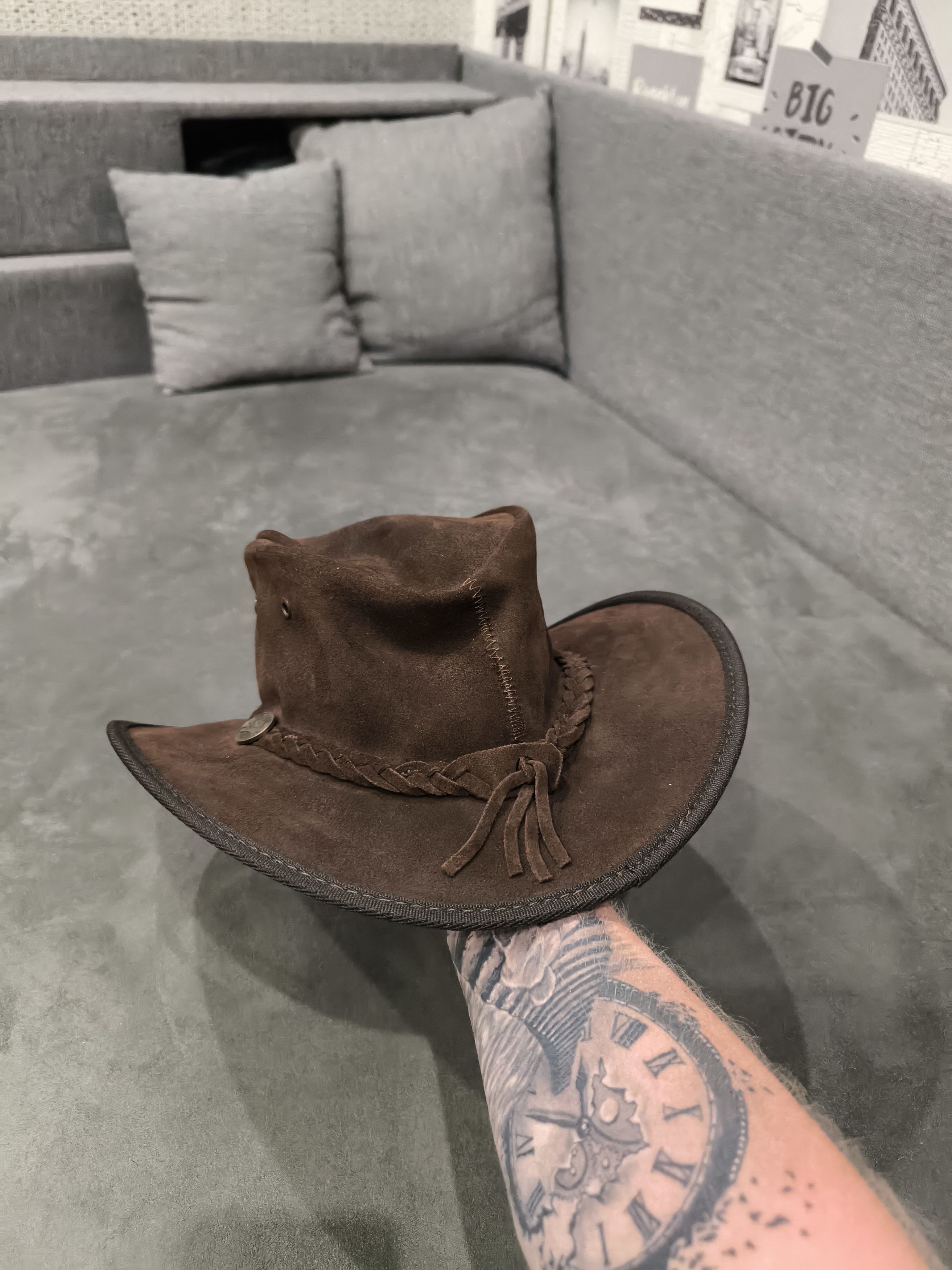 Other Men's Barmah Squashy Leather Hat Size Large Australian Size 34 - 2 Thumbnail