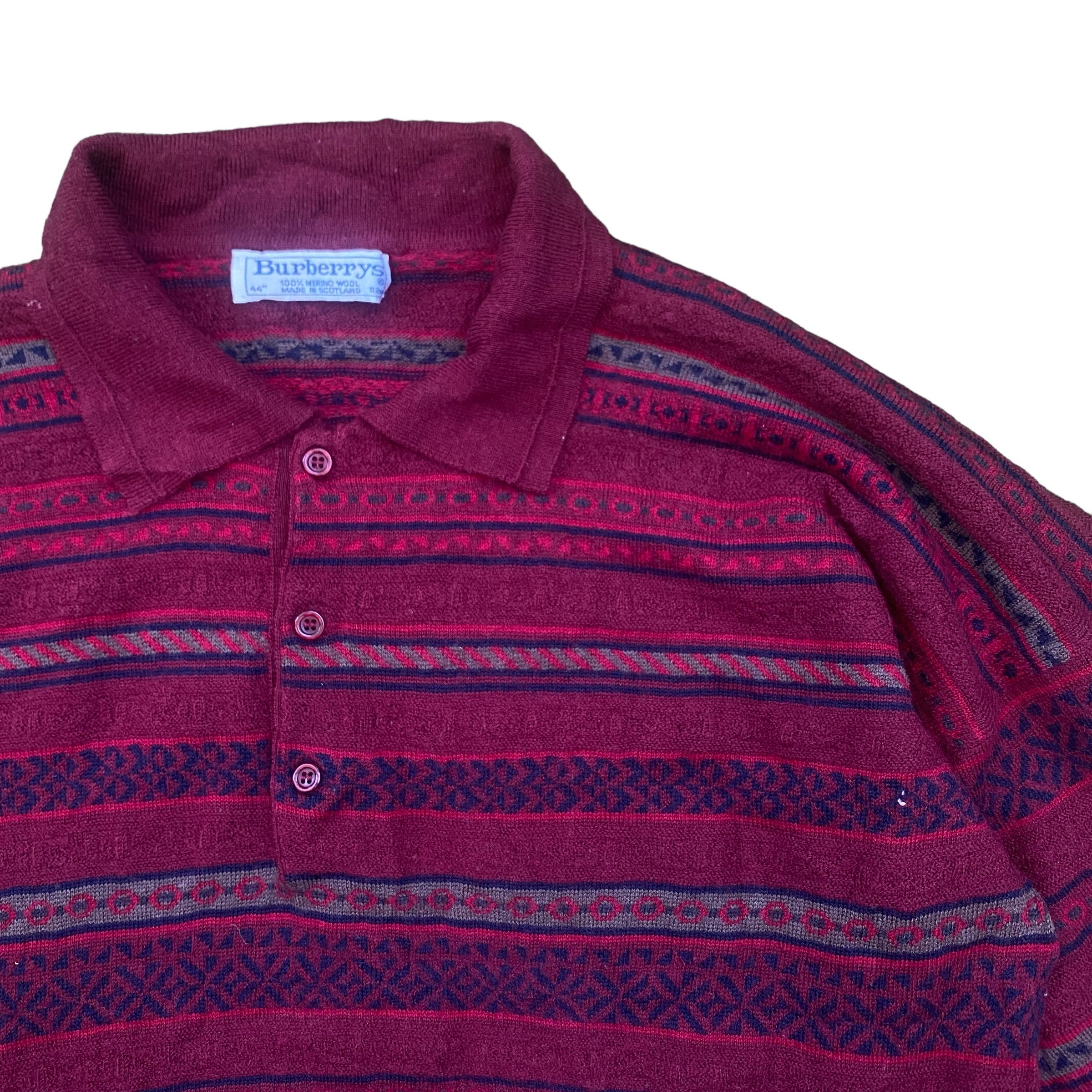 Burberry × Vintage Vintage Burberrys Knit Wool Sweaters Size US L / EU 52-54 / 3 - 2 Thumbnail