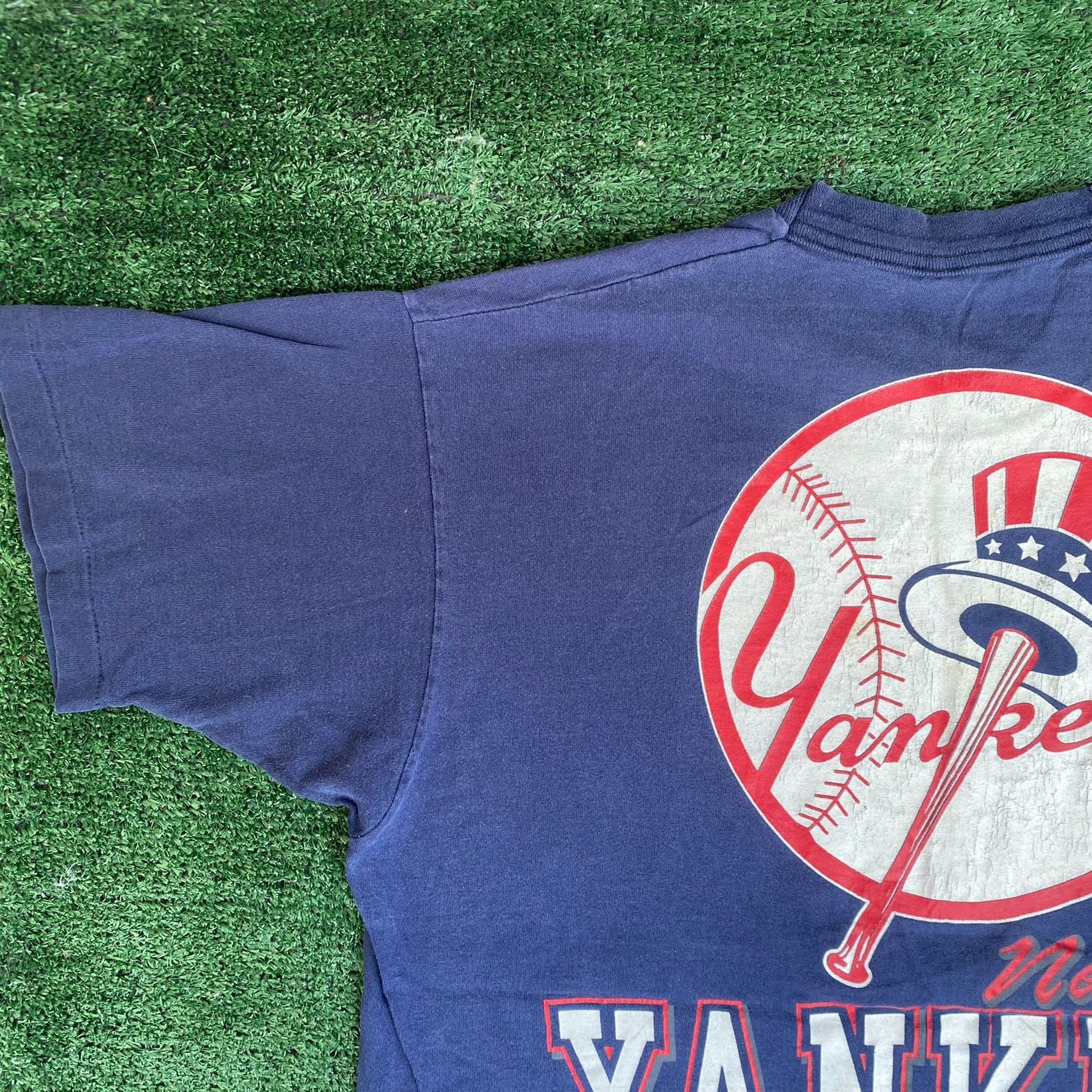 New York Yankees Vintage 90s New York Yankees Shirt NY MLB Baseball Navy Tee Size US XL / EU 56 / 4 - 2 Thumbnail