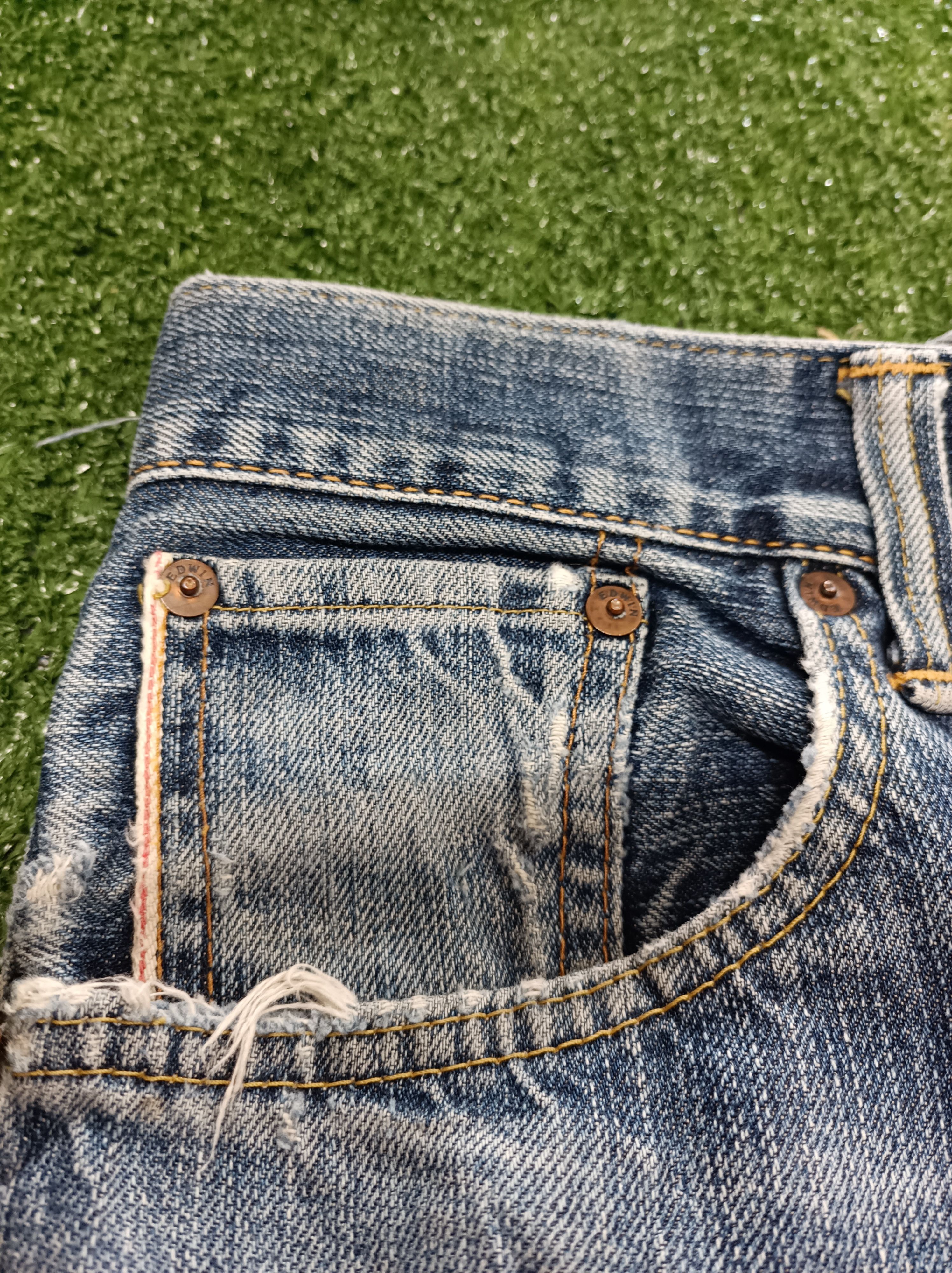 Edwin EDWIN 505zx selvage distressed denim. Size US 31 - 3 Thumbnail
