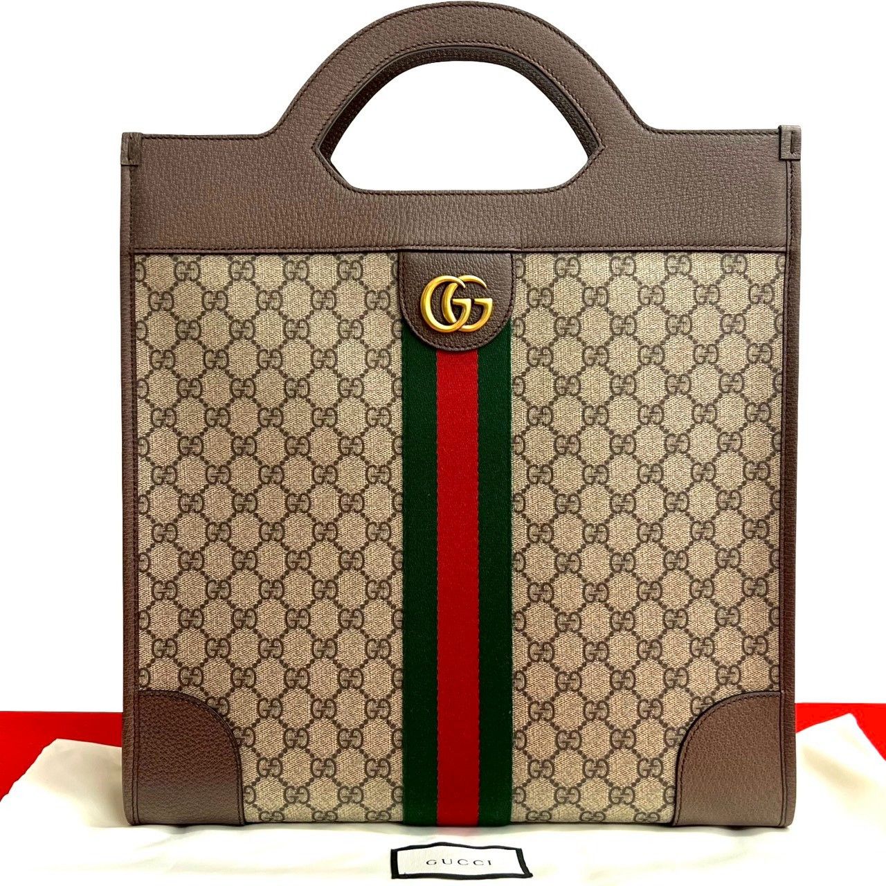 Gucci Gucci Gucci Ophidia GG Supreme Leather Handbag Leather Tote Bag DUTY FREE for USA Size ONE SIZE - 1 Thumbnail