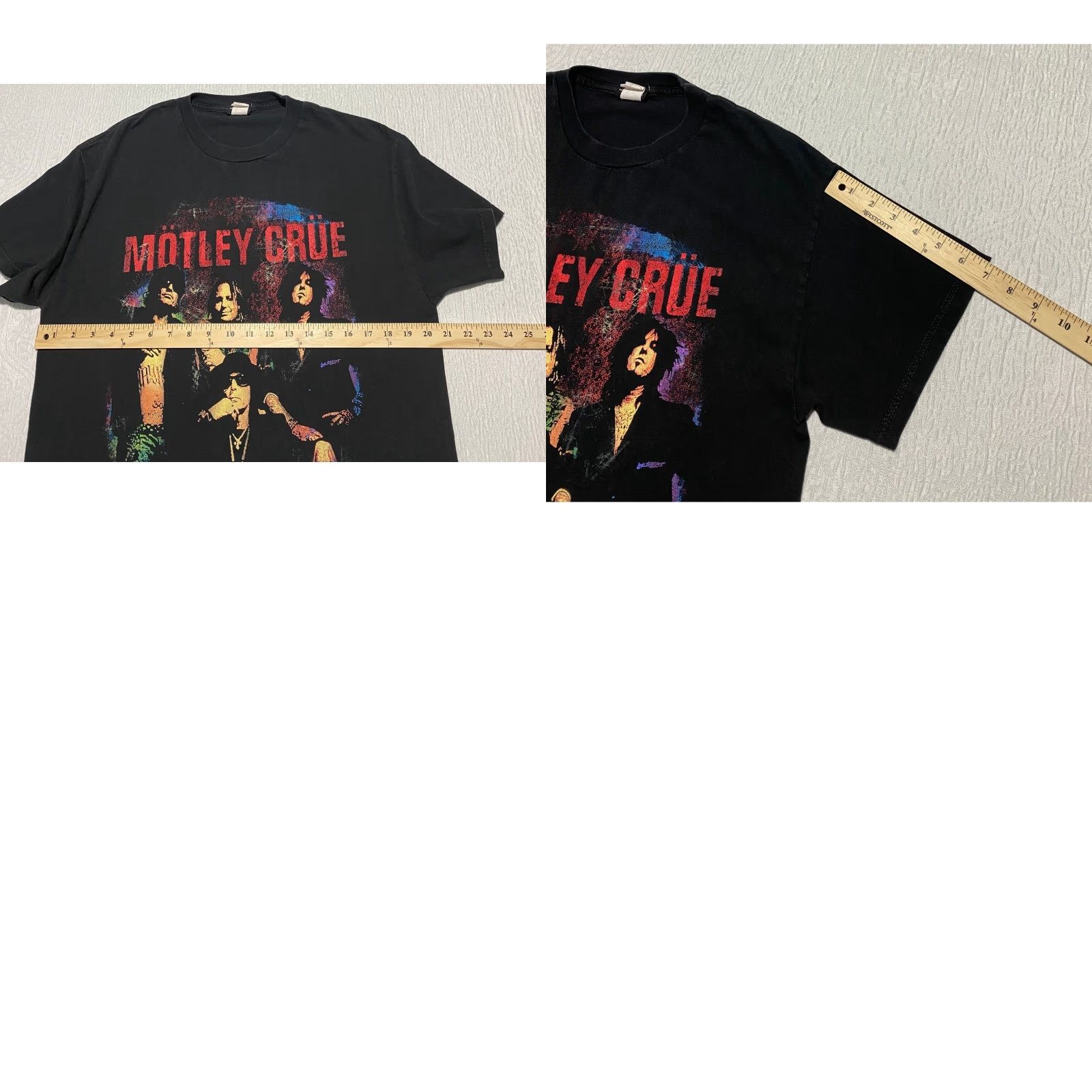 Vintage VINTAGE Motley Crue Red White Tour Band Graphic T Shirt Men's L Black Cotton Crew Neck Short Sleeve Winterland Brand Size US L / EU 52-54 / 3 - 8 Thumbnail