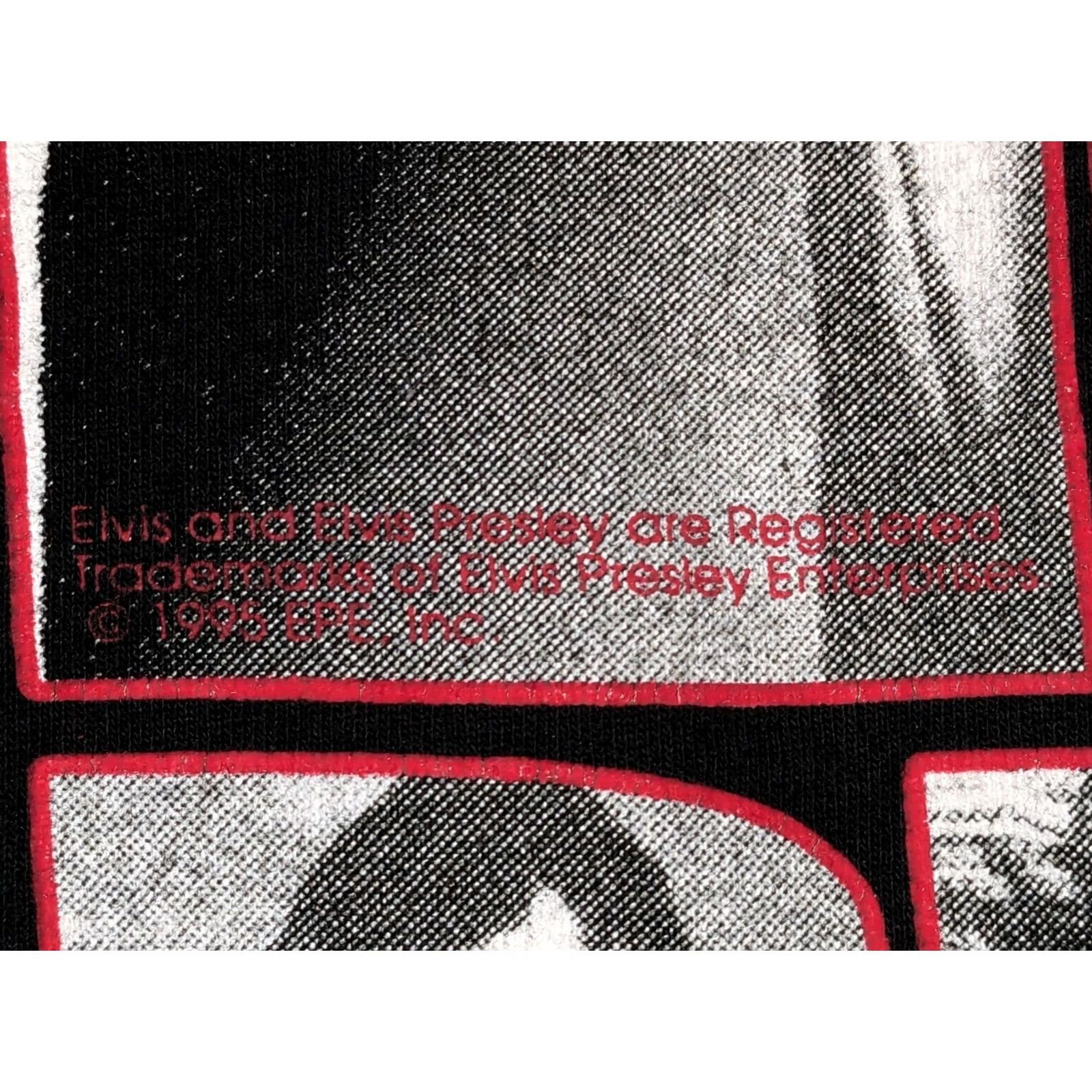 Vintage VTG 90s ELVIS PRESLEY Men XL Black Cotton Graphic T-Shirt Made In USA Tes Size US XL / EU 56 / 4 - 4 Thumbnail