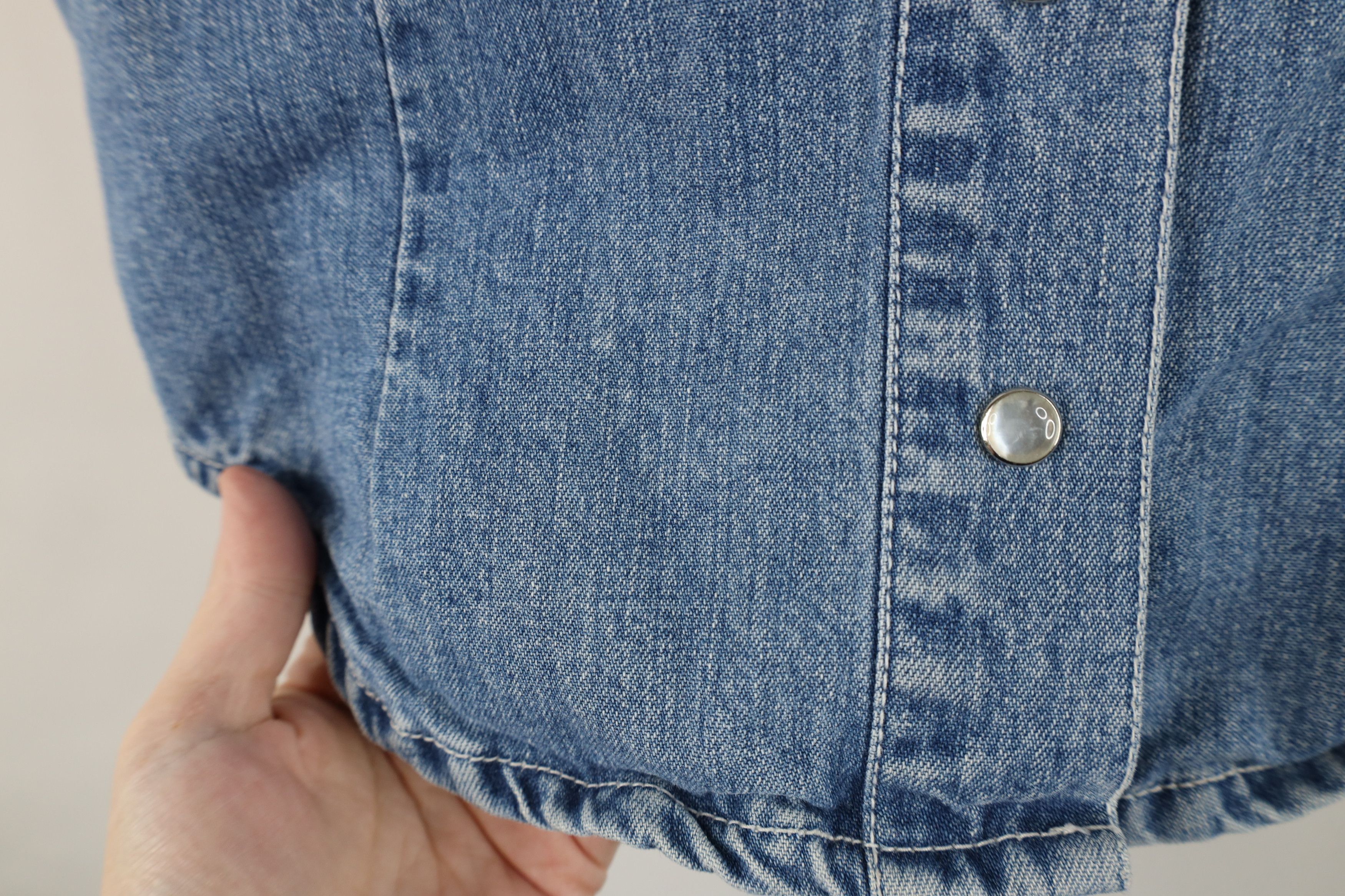 DKNY Vintage 90s DKNY Sleeveless Western Denim Jean Button Shirt Size S / US 4 / IT 40 - 6 Thumbnail