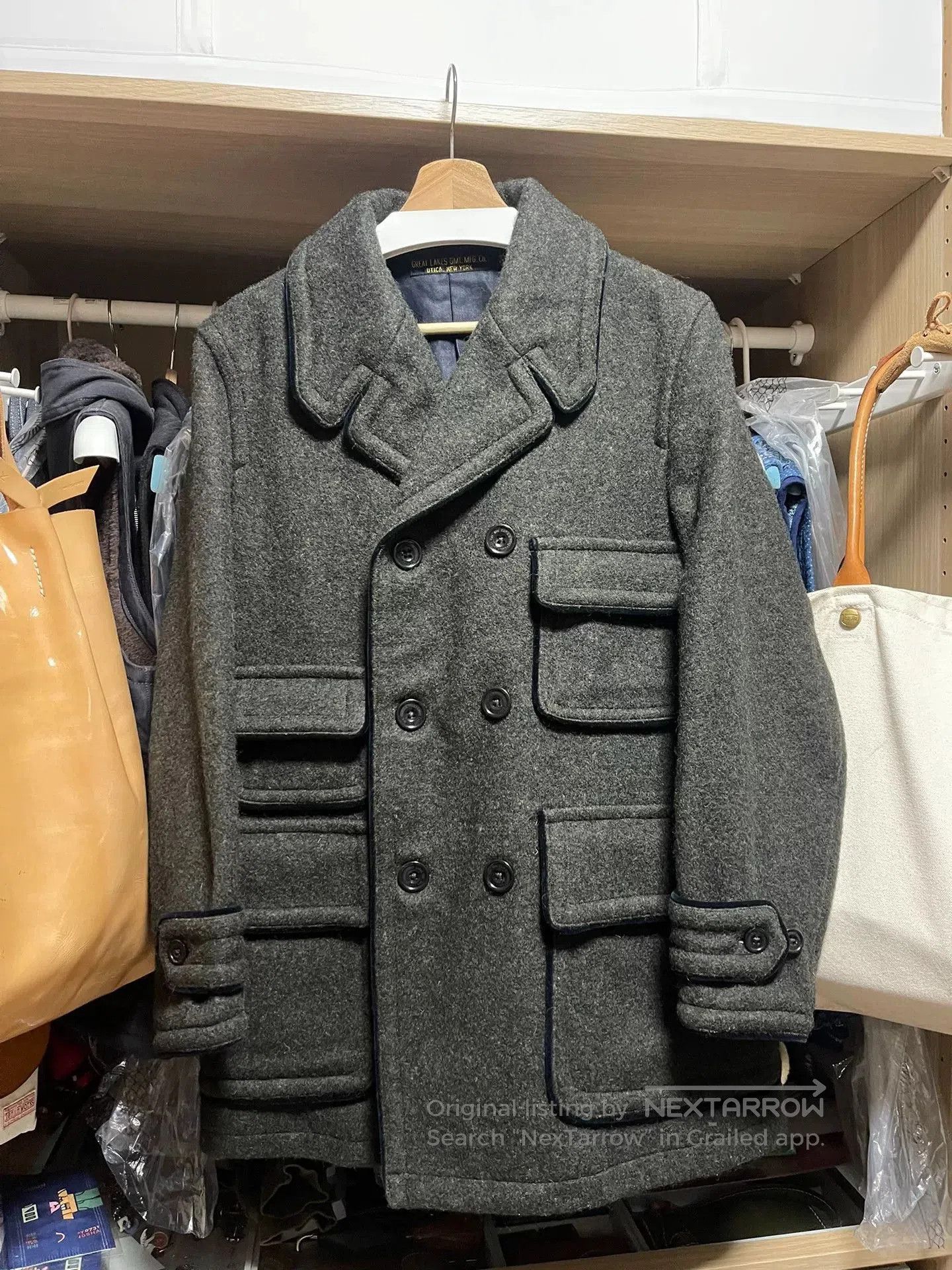 Freewheelers classic gray double-breasted wool coat. Size US M / EU 48-50 / 2 - 1 Thumbnail
