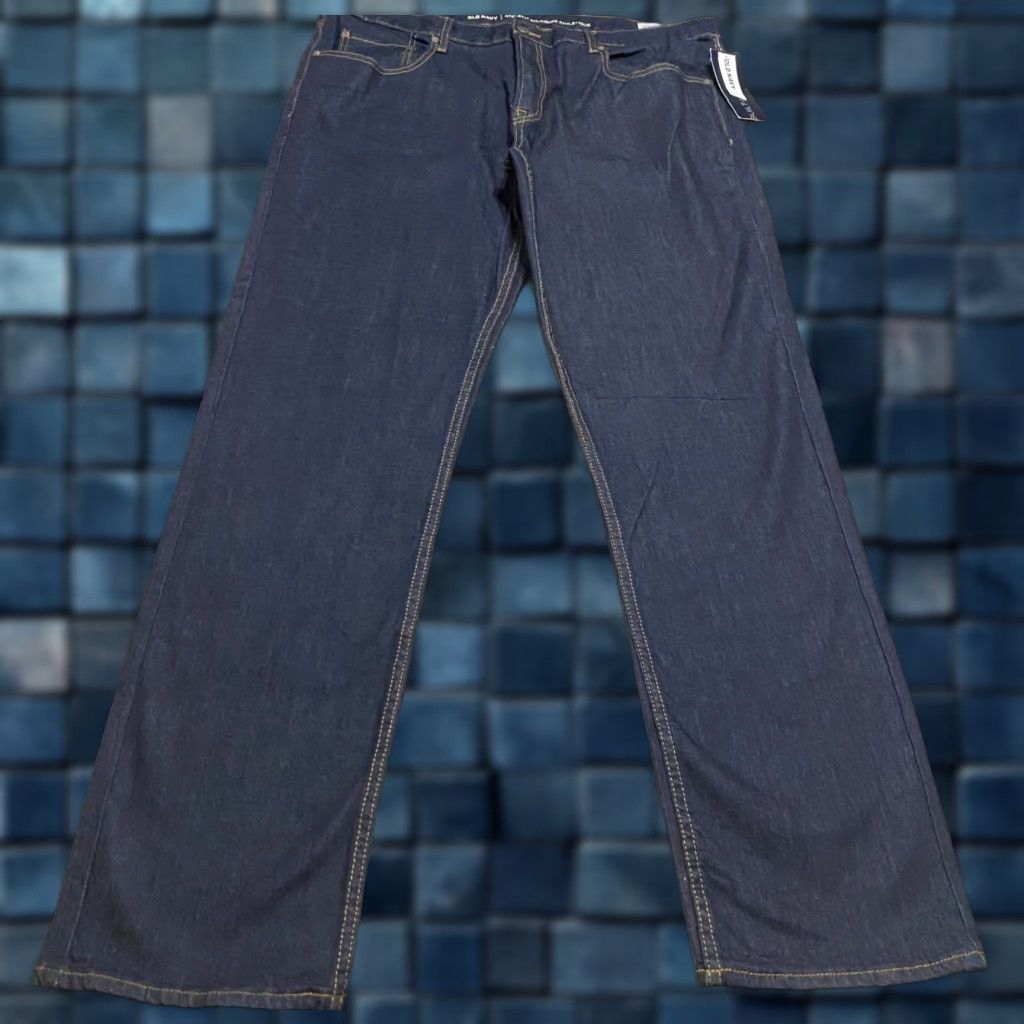 Old Navy Old Navy Jeans Blue Denim Dark Wash 40x36 NWT Mens Straight Mid Rise 5-Pocket Denim Cotton Size US 40 / EU 56 - 1 Thumbnail