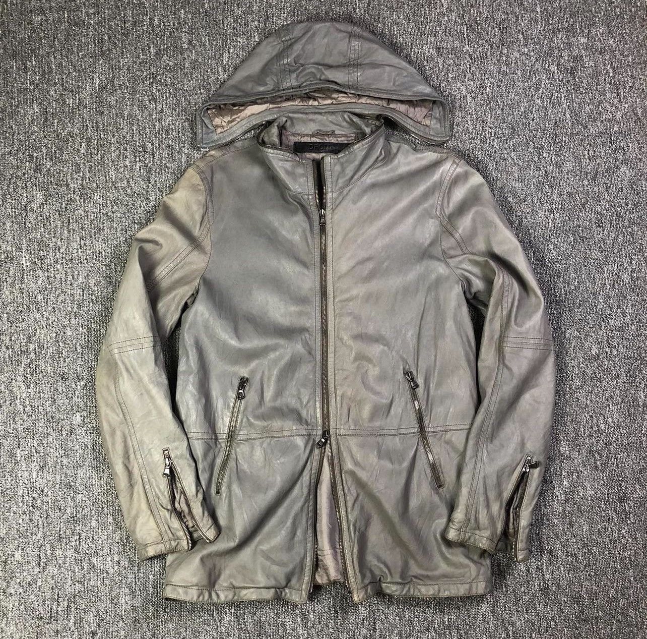 image of Avant Garde x Drome Full Soft Leather Biker Jacket Made In Italy in Metallic, Men's (Size Large)