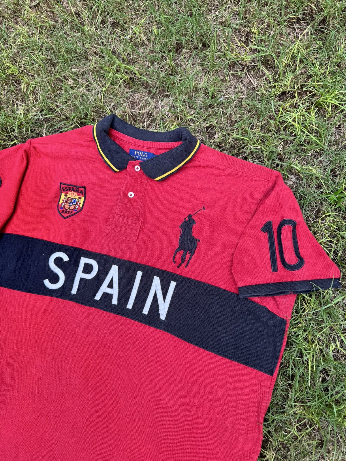 Polo Ralph Lauren Polo Ralph Lauren Spain #10 Big Pony Polo Shirt Chief Size US XXL / EU 58 / 5 - 4 Thumbnail