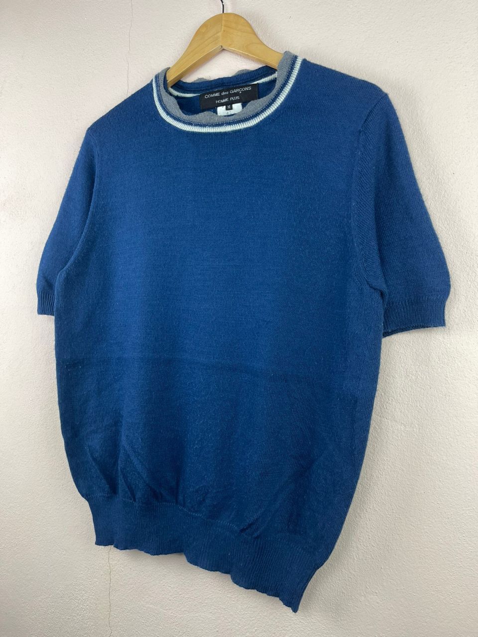 Comme des Garcons Homme Plus × Japanese Brand × Rei Kawakubo AD1998 Short Sleeve Knit Sweater Size US M / EU 48-50 / 2 - 4 Thumbnail
