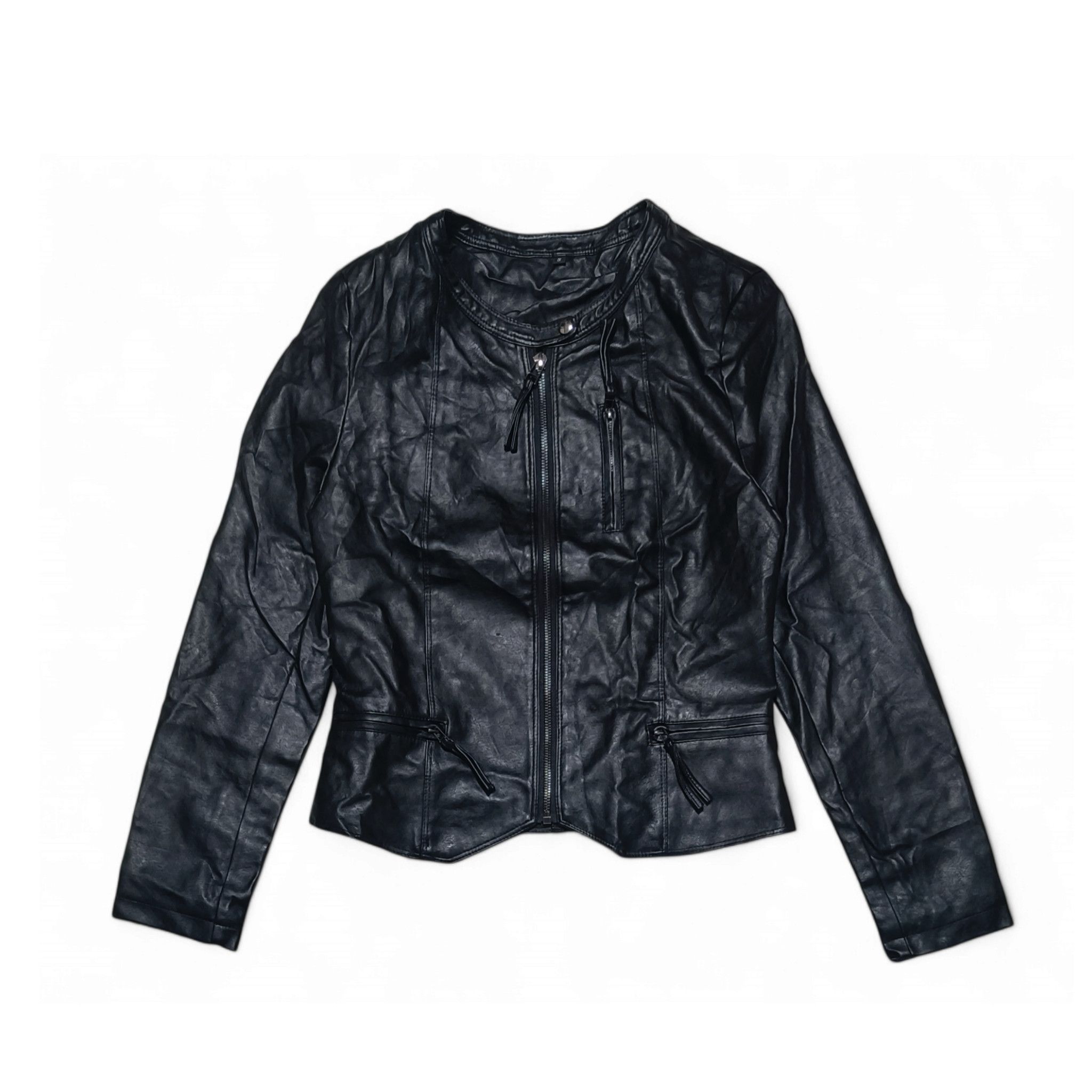 Vintage JULLY-4 Women's Lady Biker Motorcycle Faux Leather Jacket Size S / US 4 / IT 40 - 1 Thumbnail