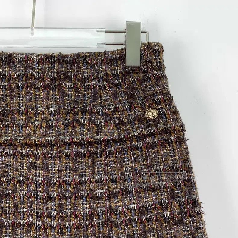 Chanel Chanel Deep Forest Series Dark Brown Plaid Woven Tweed Cas Size 25" / US 0 / IT 36 - 3 Thumbnail
