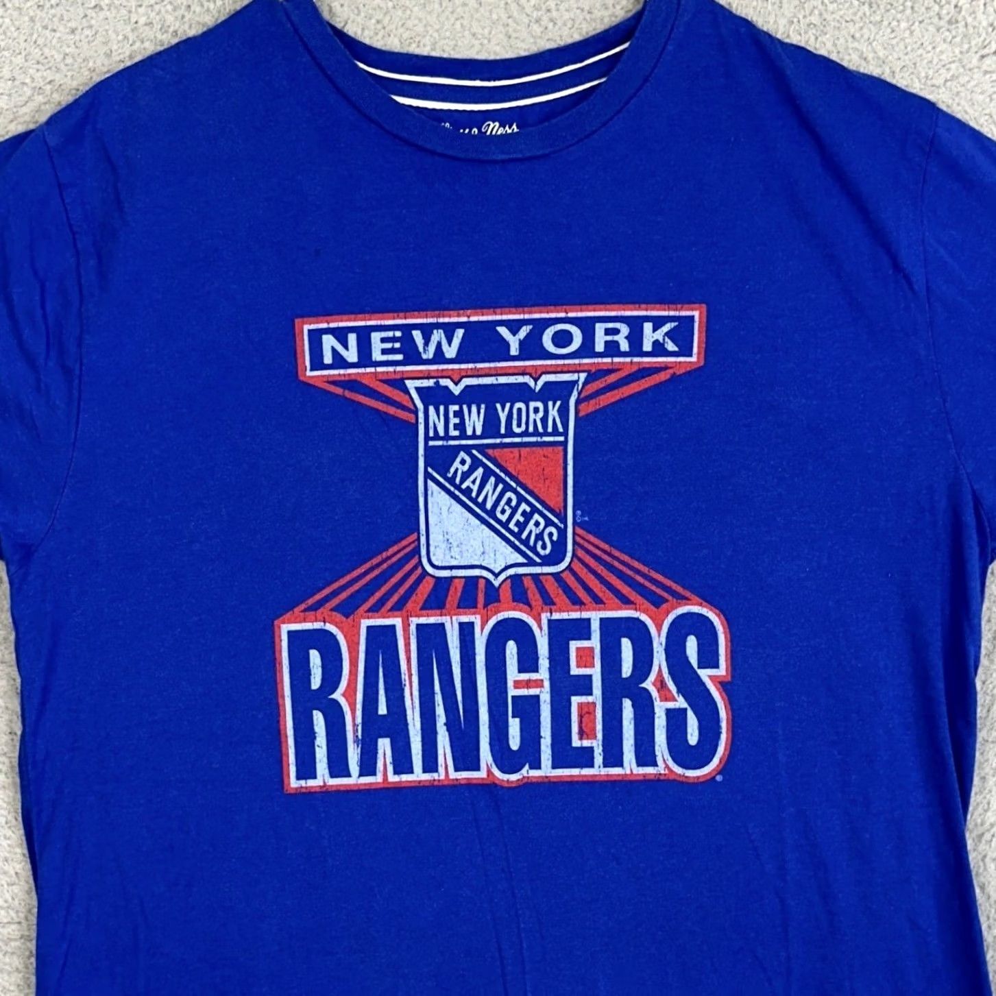 Mitchell & Ness Mitchell & Ness New York Rangers T-Shirt Mens XL Blue NHL Tailored Fit Crew Neck Size US XL / EU 56 / 4 - 2 Thumbnail
