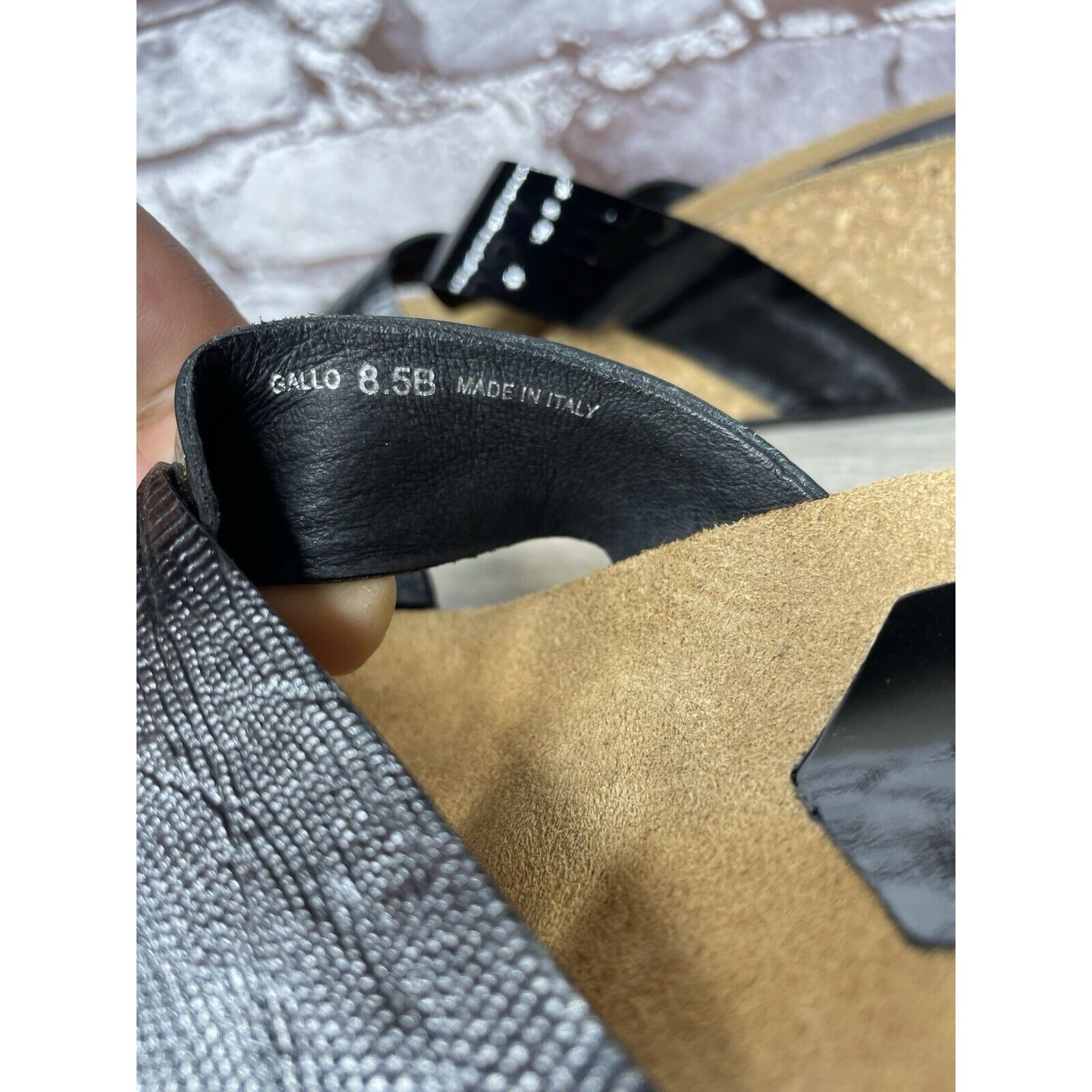 Donald Pliner Donald J. Pliner Gallo Black Patent Leather Toe Cork Wedge S Size US 8.5 / IT 38.5 - 17 Thumbnail