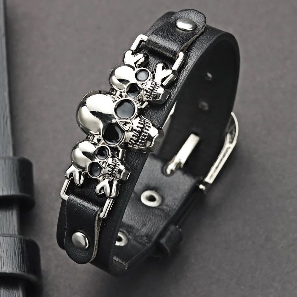 Jewelry Cool Skeleton Skull Bracelet Size ONE SIZE - 4 Thumbnail